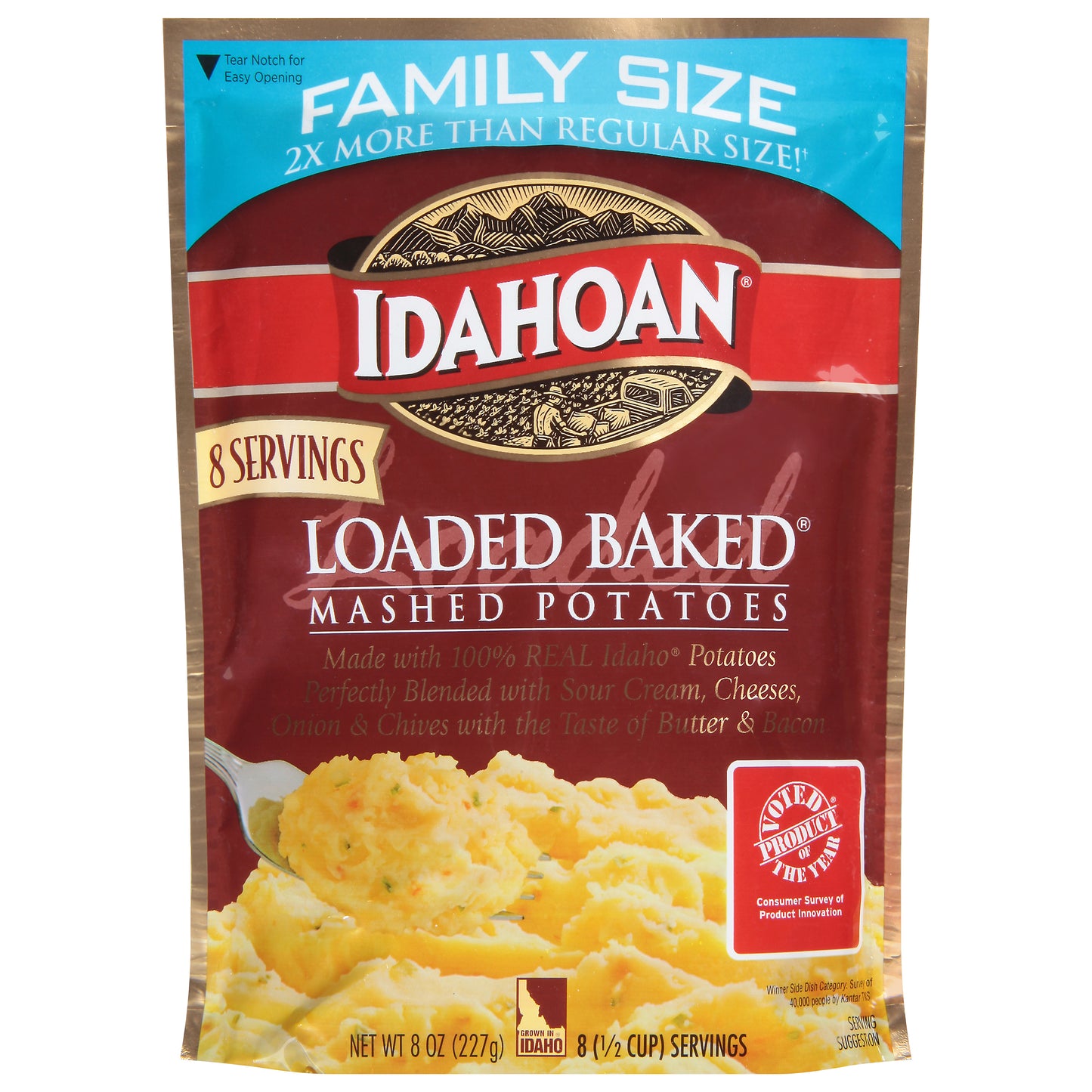 Idahoan Loaded Baked Mashed Potatoes Family Size 8 oz