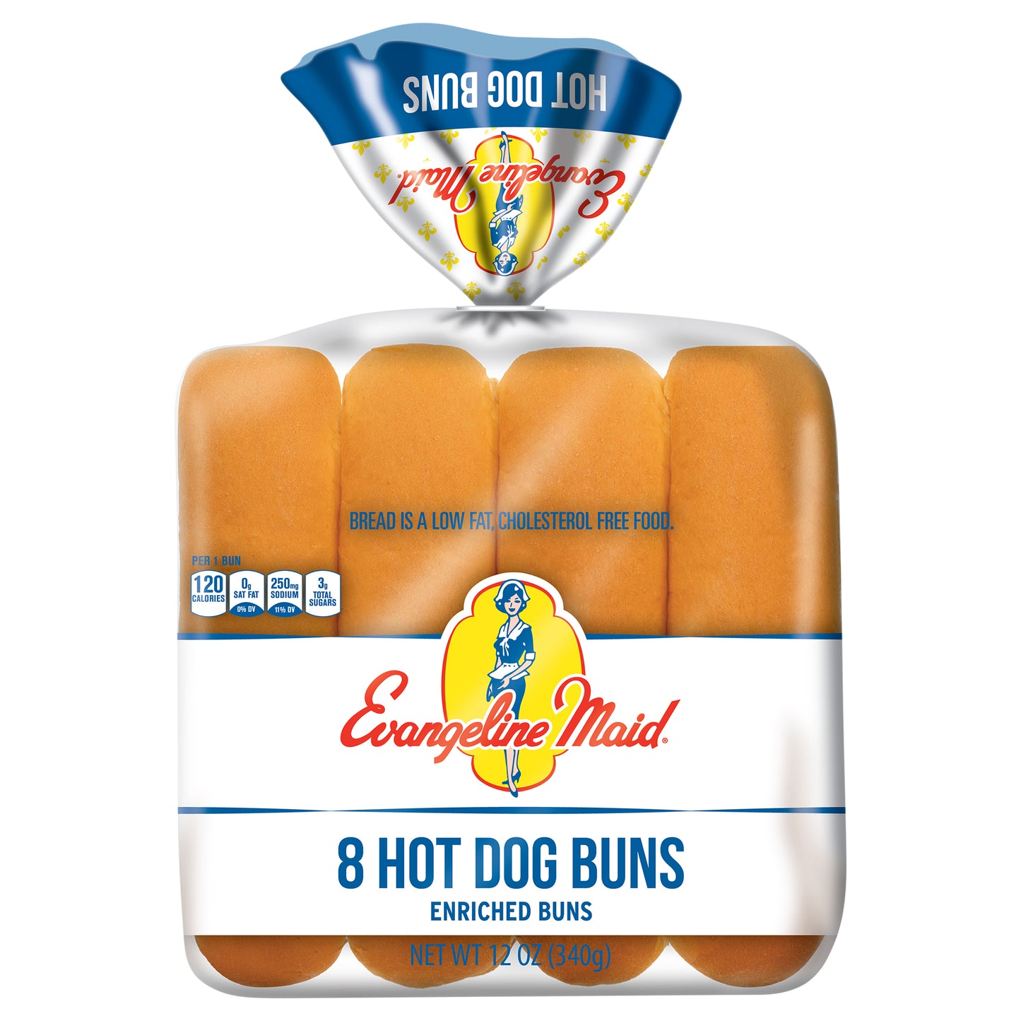 Evangeline Maid Enriched Hot Dog Buns 8 ea
