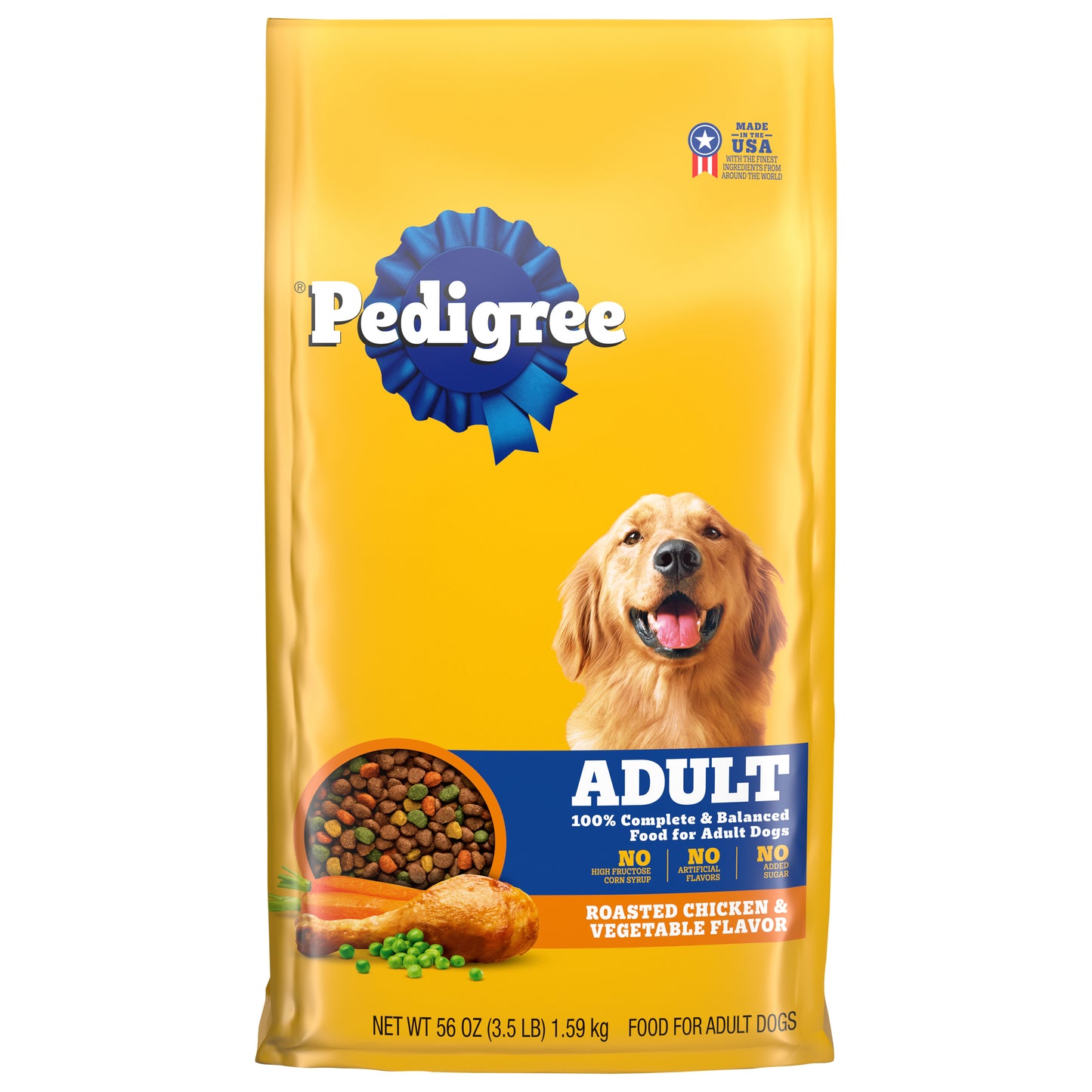 Pedigree Adult Roasted Chicken & Vegetable Flavor Dog Food 56 oz