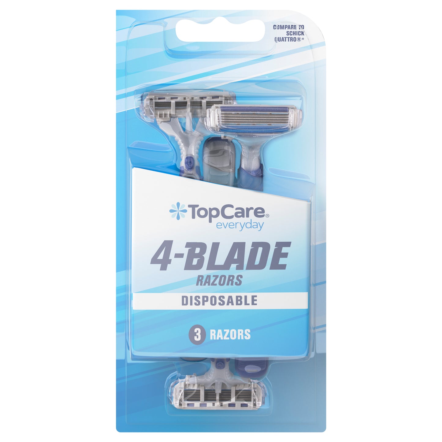TopCare Everyday 4-Blade Disposable Razors 3 ea