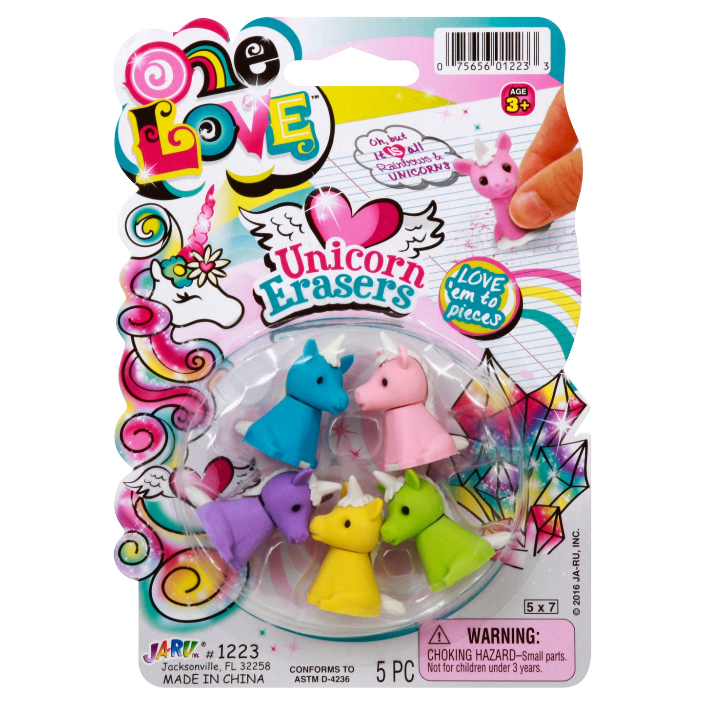 One Love Erasers 1 ea