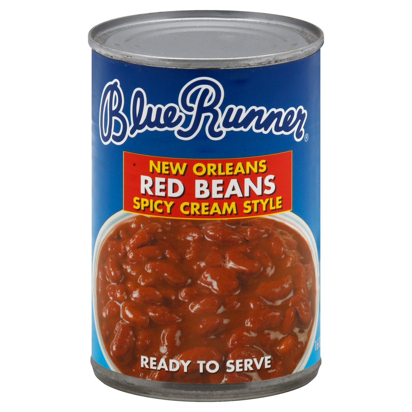 Blue Runner Red Beans 16 oz - NEW ORLEANS RED BEANS SPICY CREAM STYLE