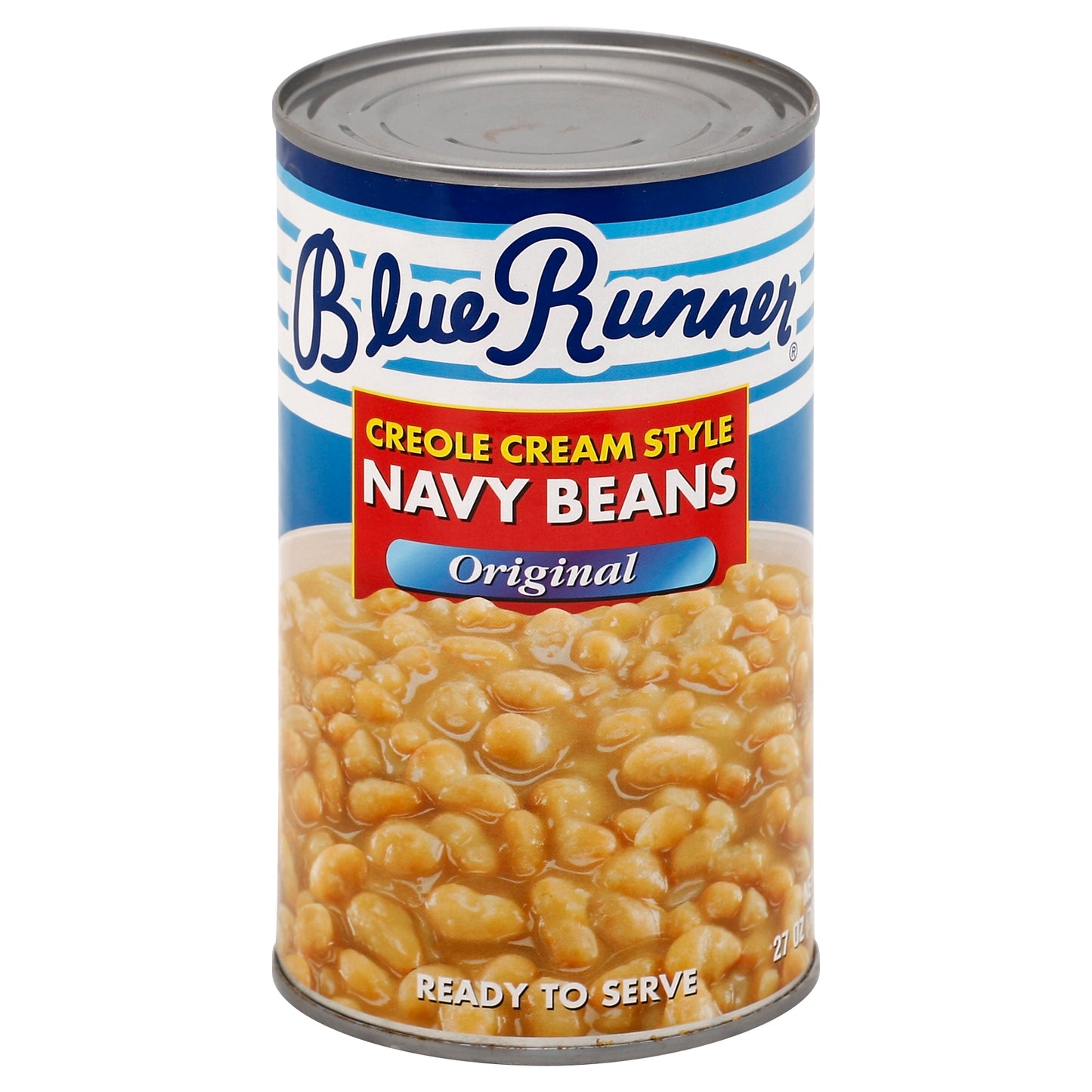Blue Runner Navy Beans 27 oz - CREOLE CREAM STYLE NAVY BEANS Original