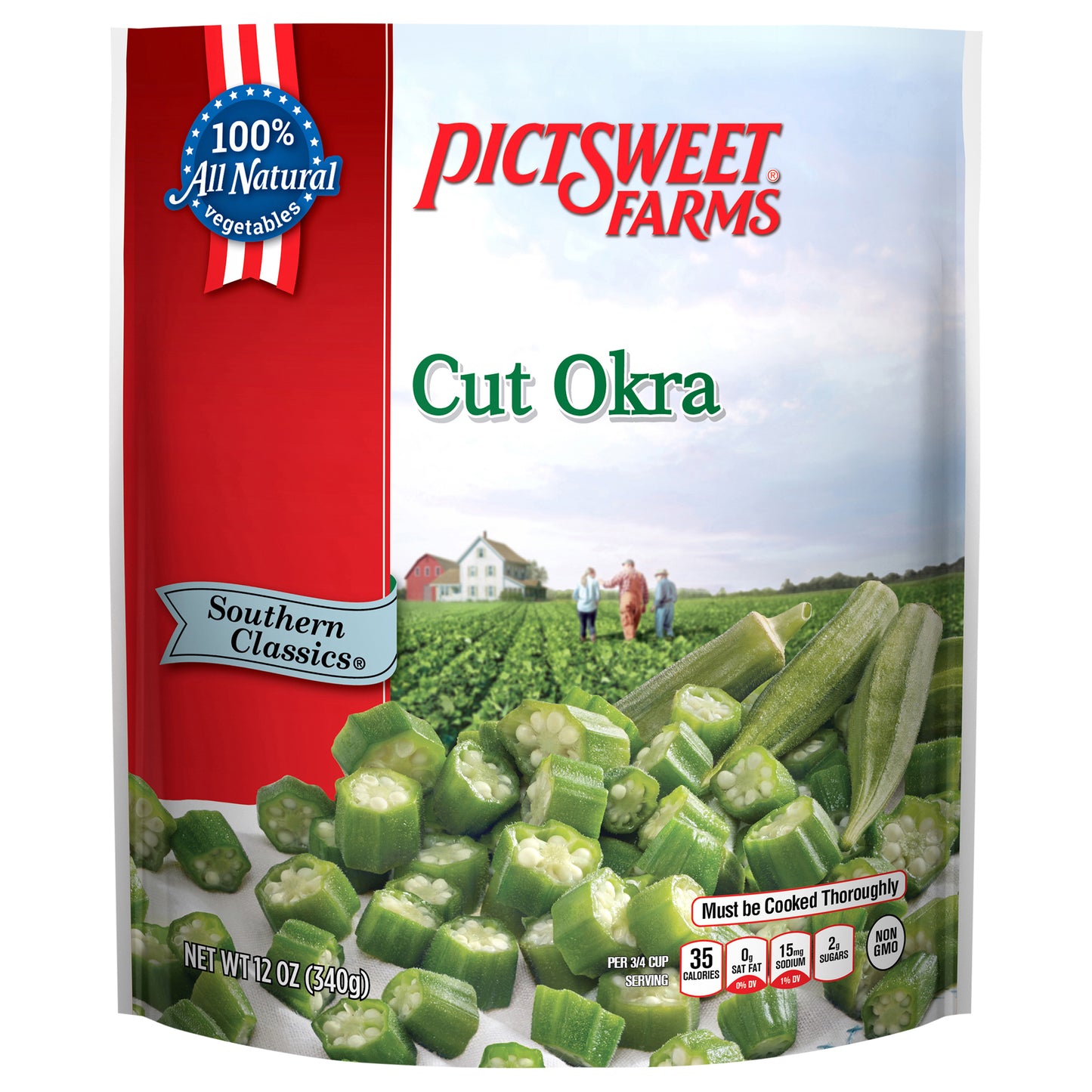 Pictsweet Farms Cut Okra, Southern Classics - 12 oz