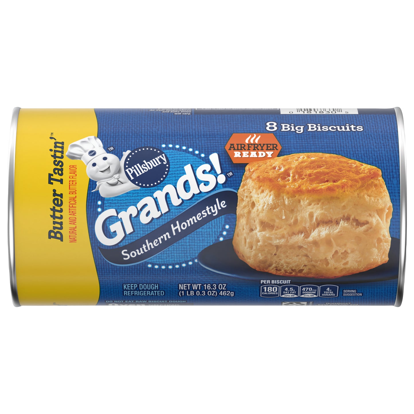 Pillsbury Grands! Southern Homestyle Butter Tastin' Biscuit Dough, 8 ct., 16.3 oz.