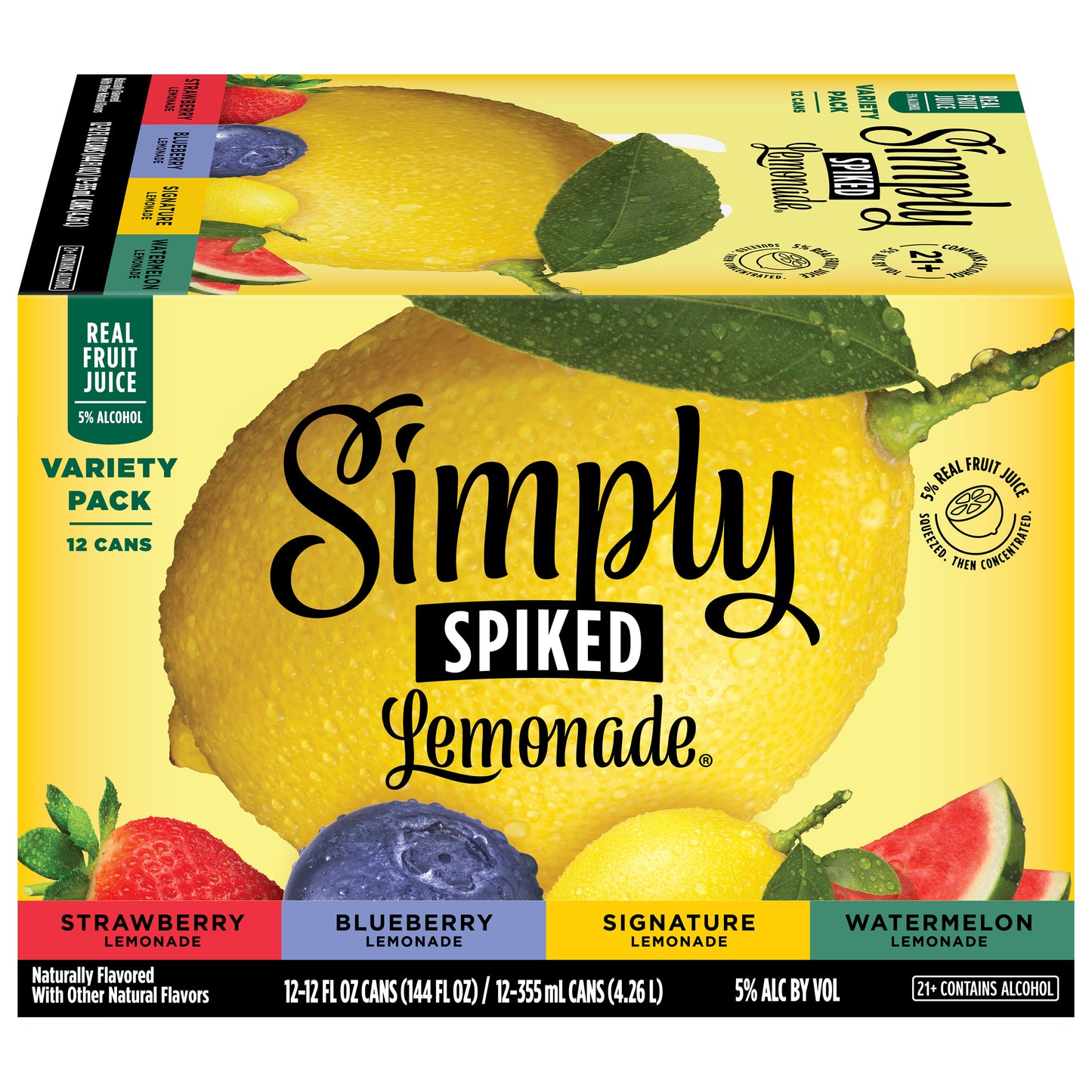 Simply Spiked Lemonade Beer Variety Pack 12 - 12 fl oz Cans