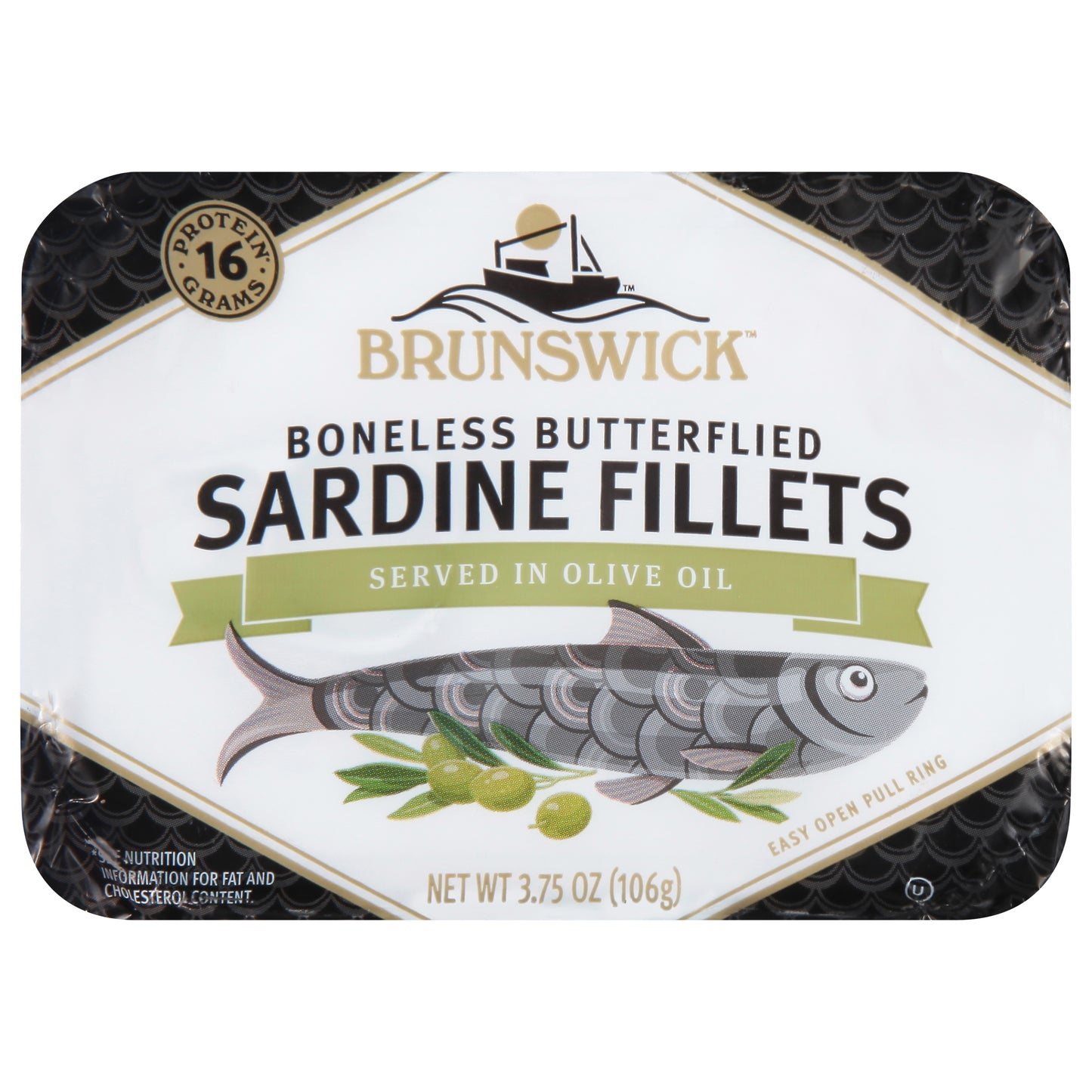 Brunswick Boneless Butterflied Sardine Fillets 3.75 oz