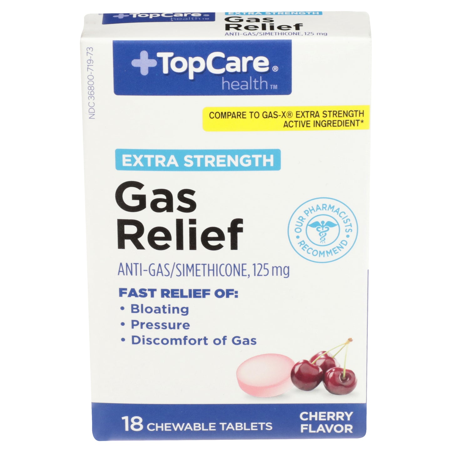 TopCare TOPCARE GAS RELIEF CHEW CHR TABS 18 CT
