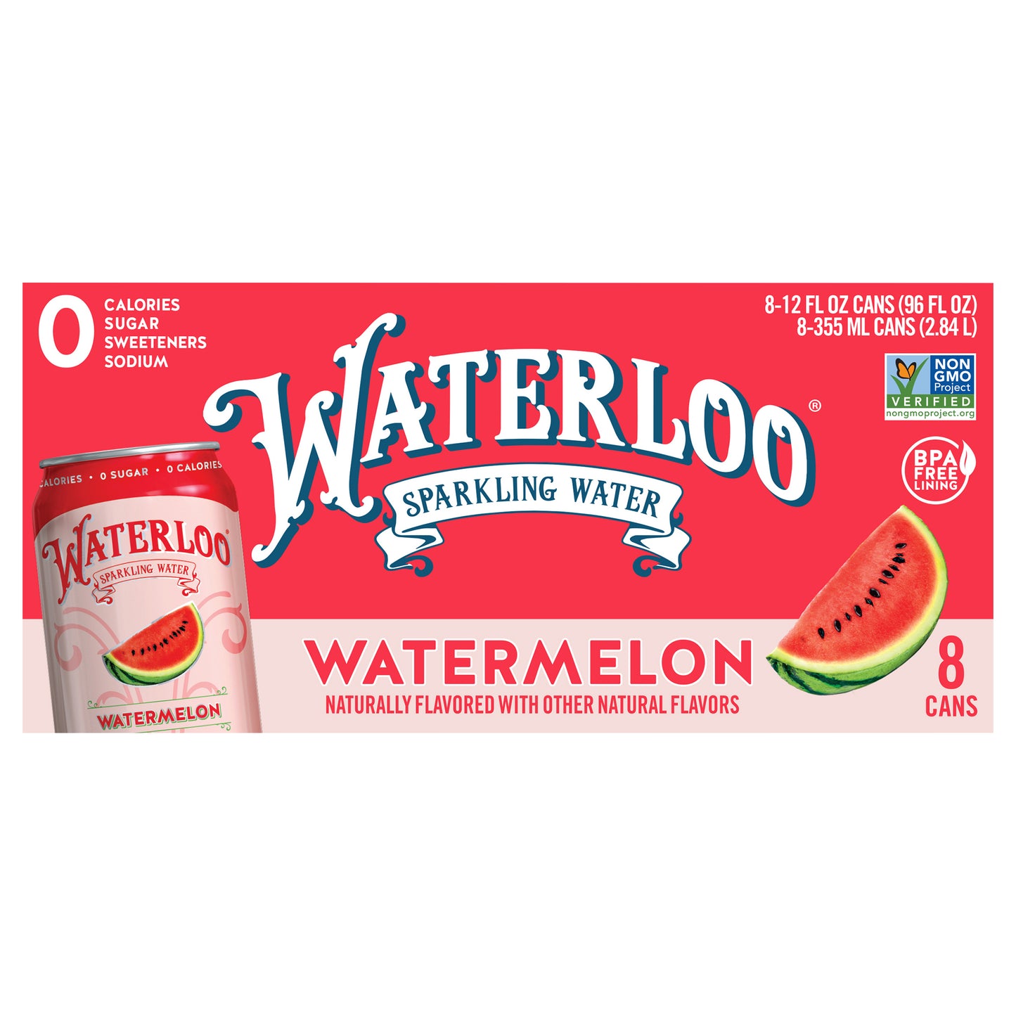 Waterloo Watermelon Sparkling Water - 8pk / 12 fl oz Cans