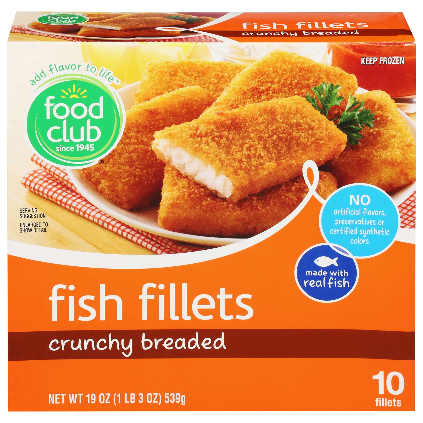 Food Club Crunchy Breaded Fish Fillets 10 ea