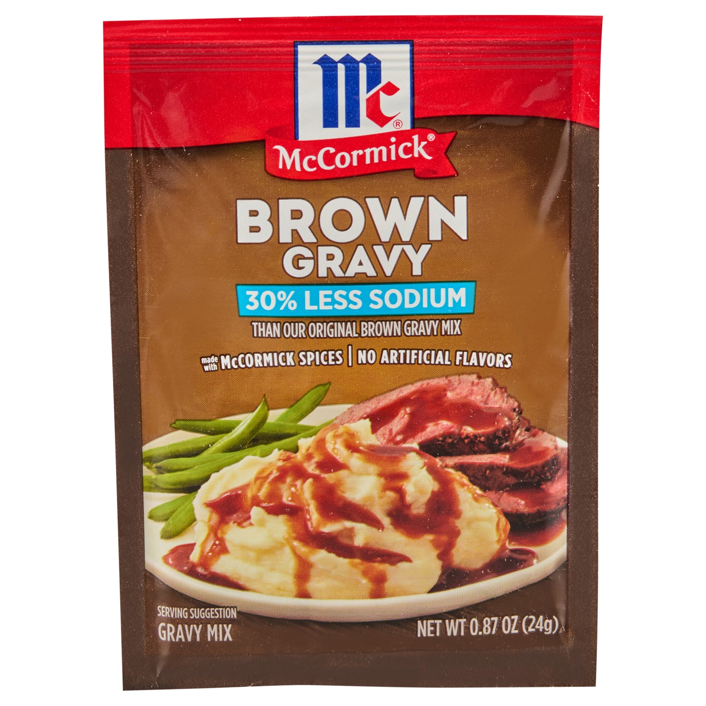 McCormick Brown Gravy Mix - 30% Less Sodium, 0.87 oz