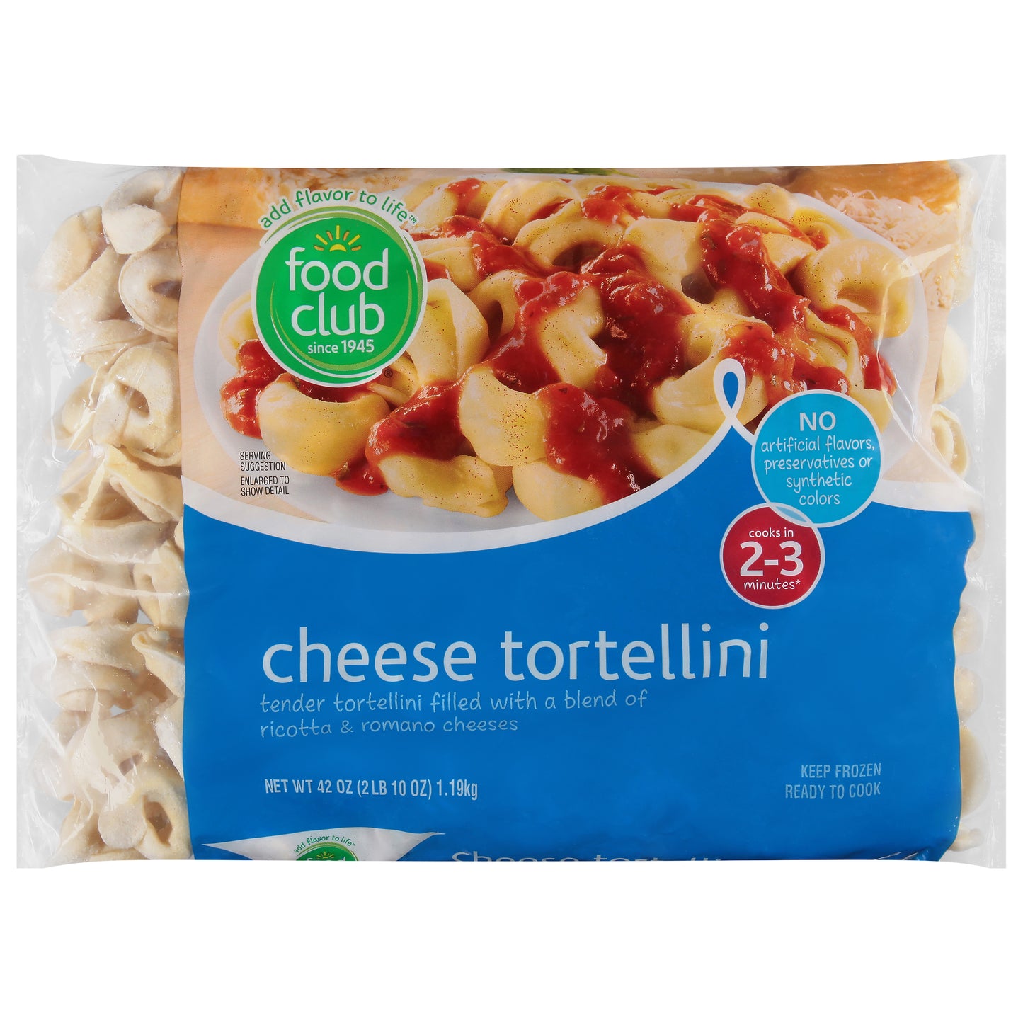 Food Club Cheese Tortellini 42 oz