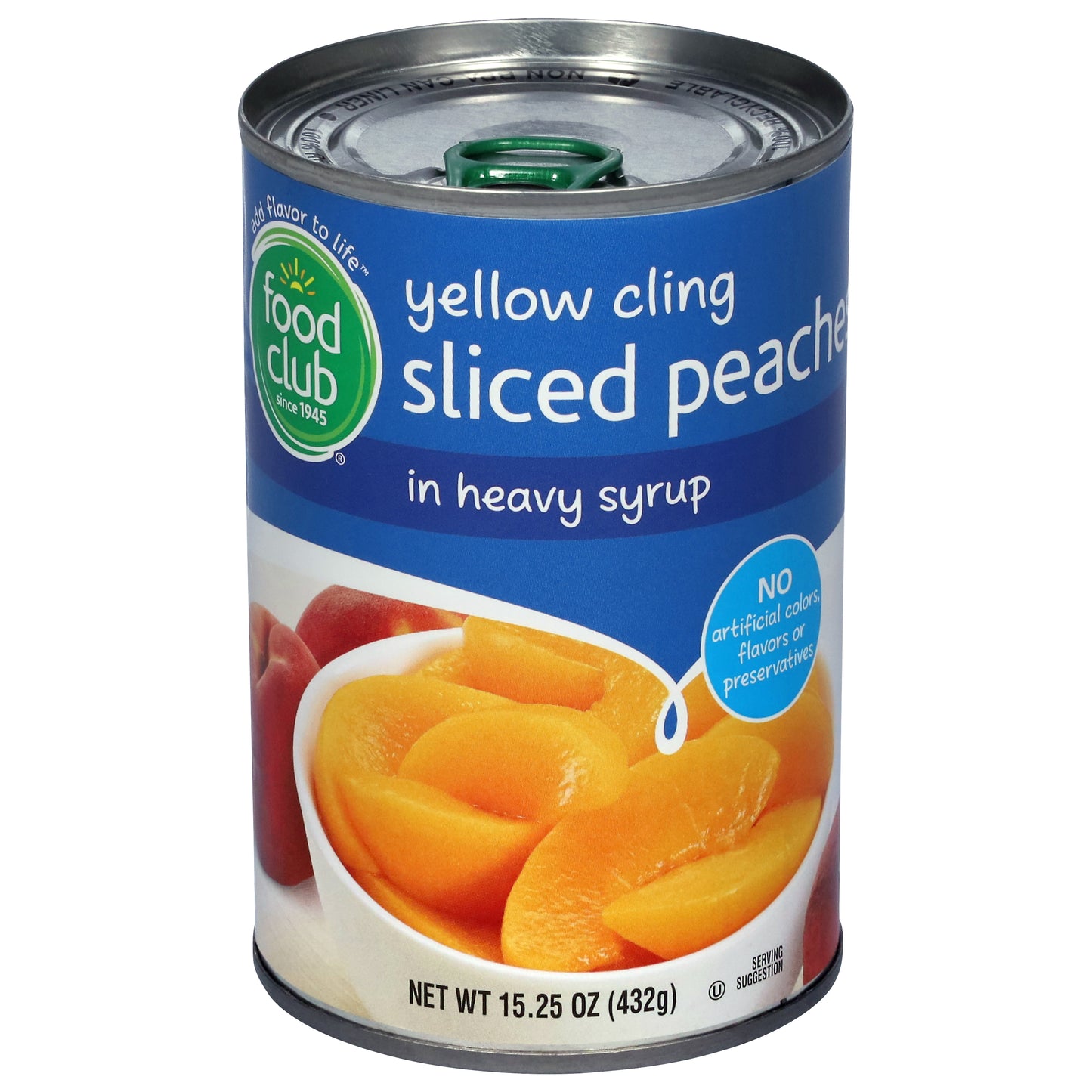 Food Club Yellow Cling Sliced Peaches in Heavy Syrup 15.25 oz