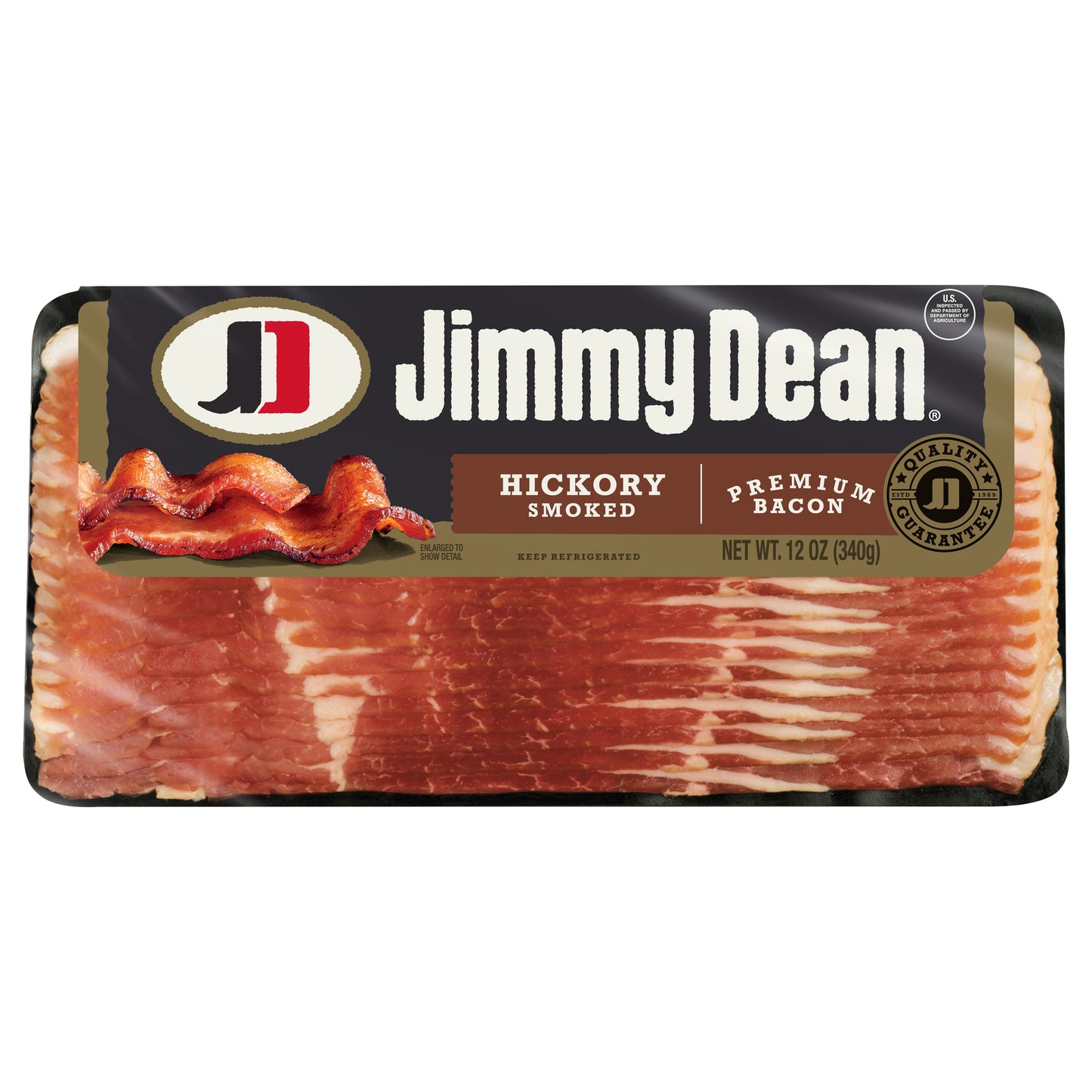 Jimmy Dean Premium Hickory Smoked Bacon, 12 oz
