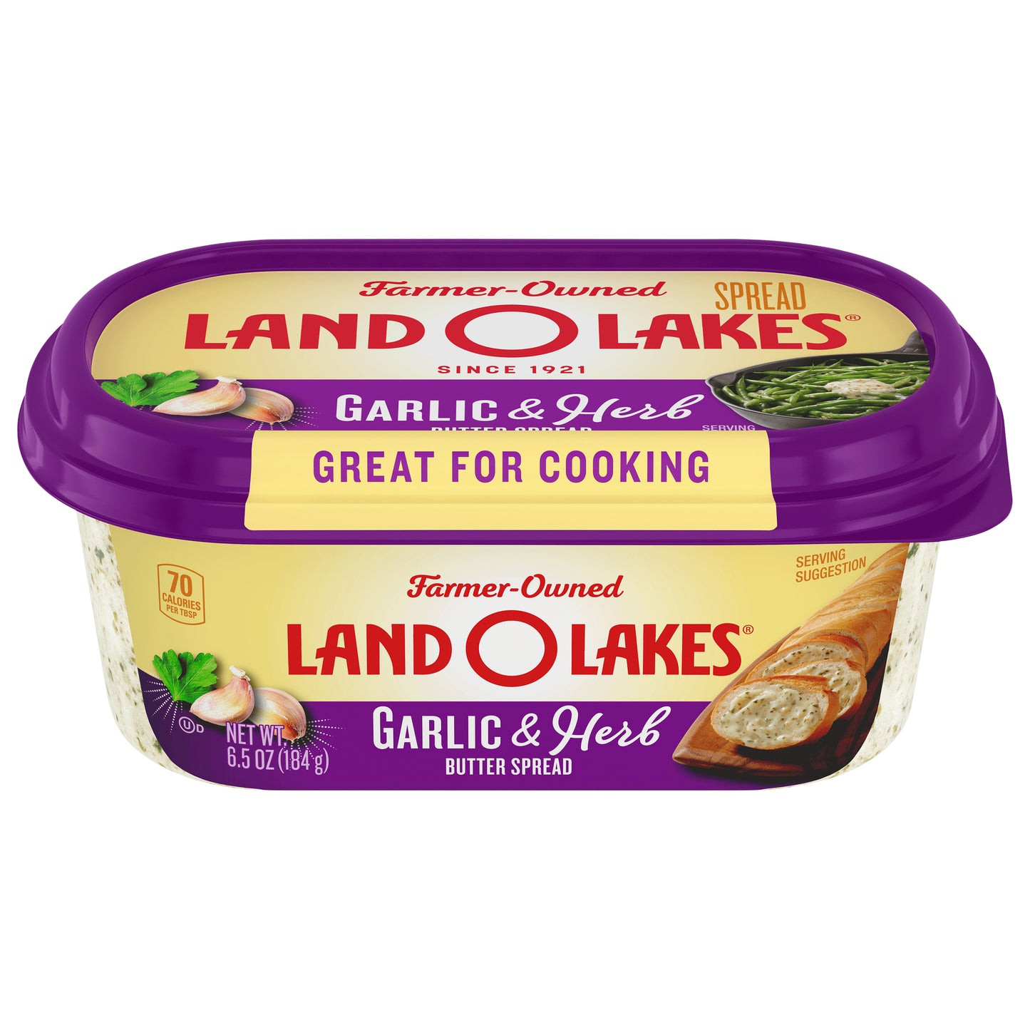 Land O Lakes Garlic and Herb Butter Spread, 6.5 oz Tub
