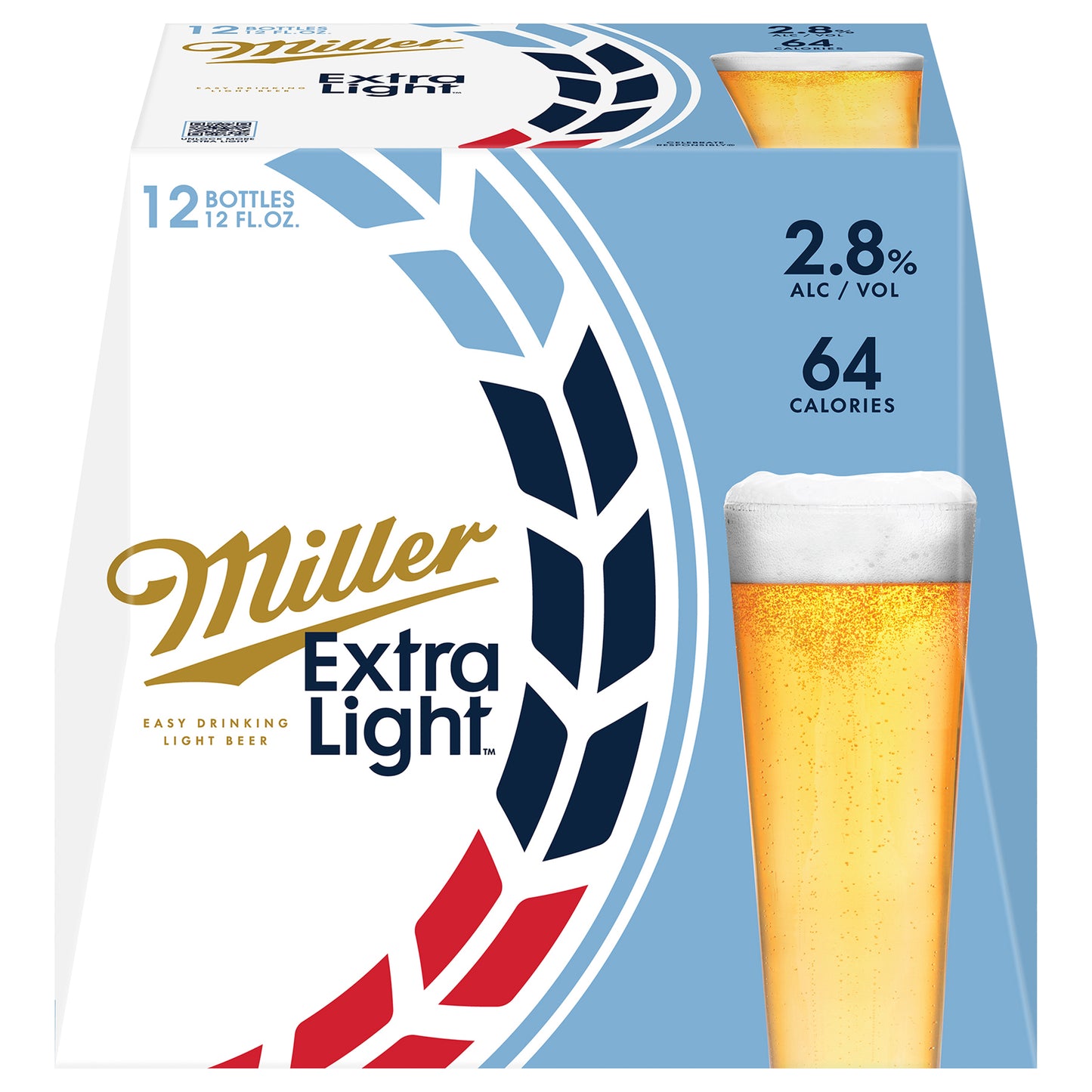 Miller Extra Light Beer 12 - 12 fl oz Bottles
