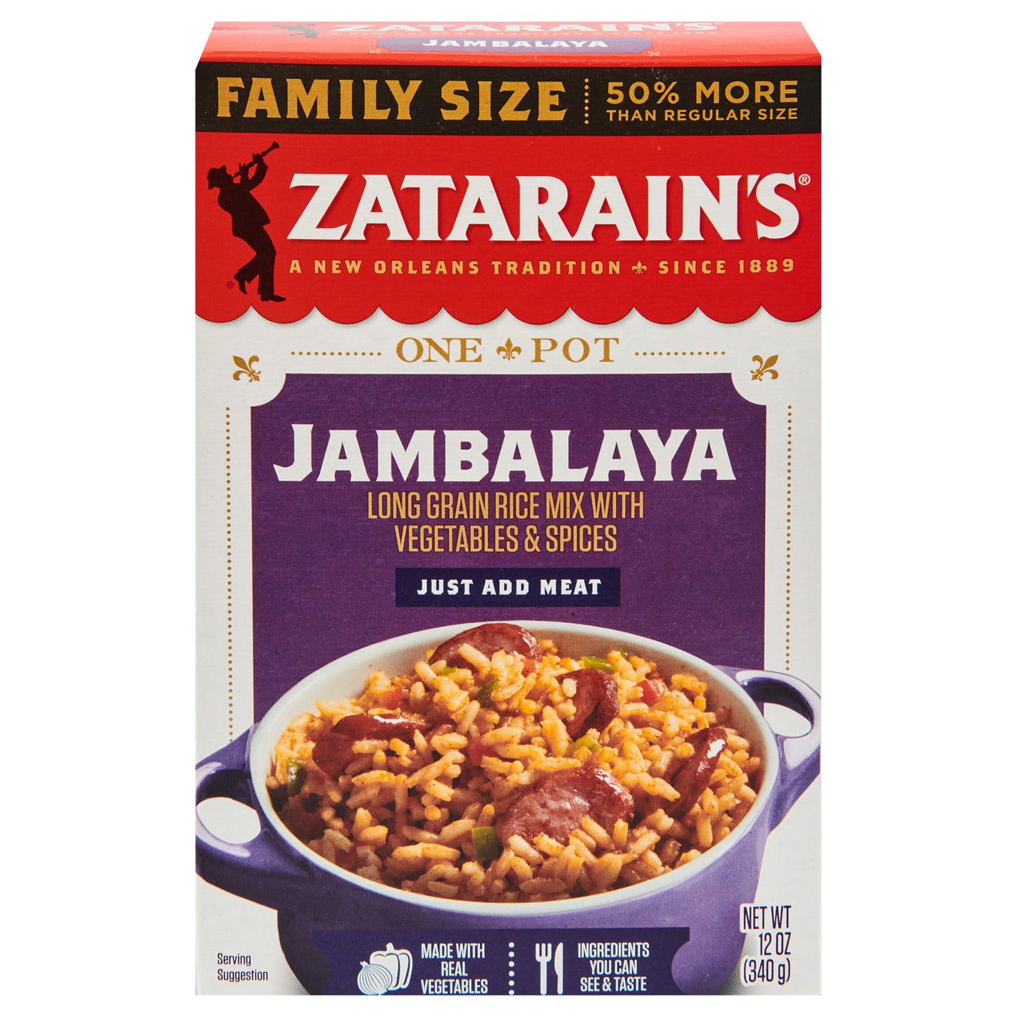 Zatarain's Jambalaya Rice - Family Size, 12 oz