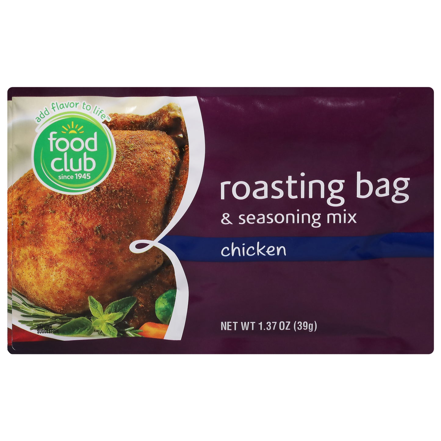 Food Club Chicken Roasting Bag & Seasoning Mix 1.37 oz