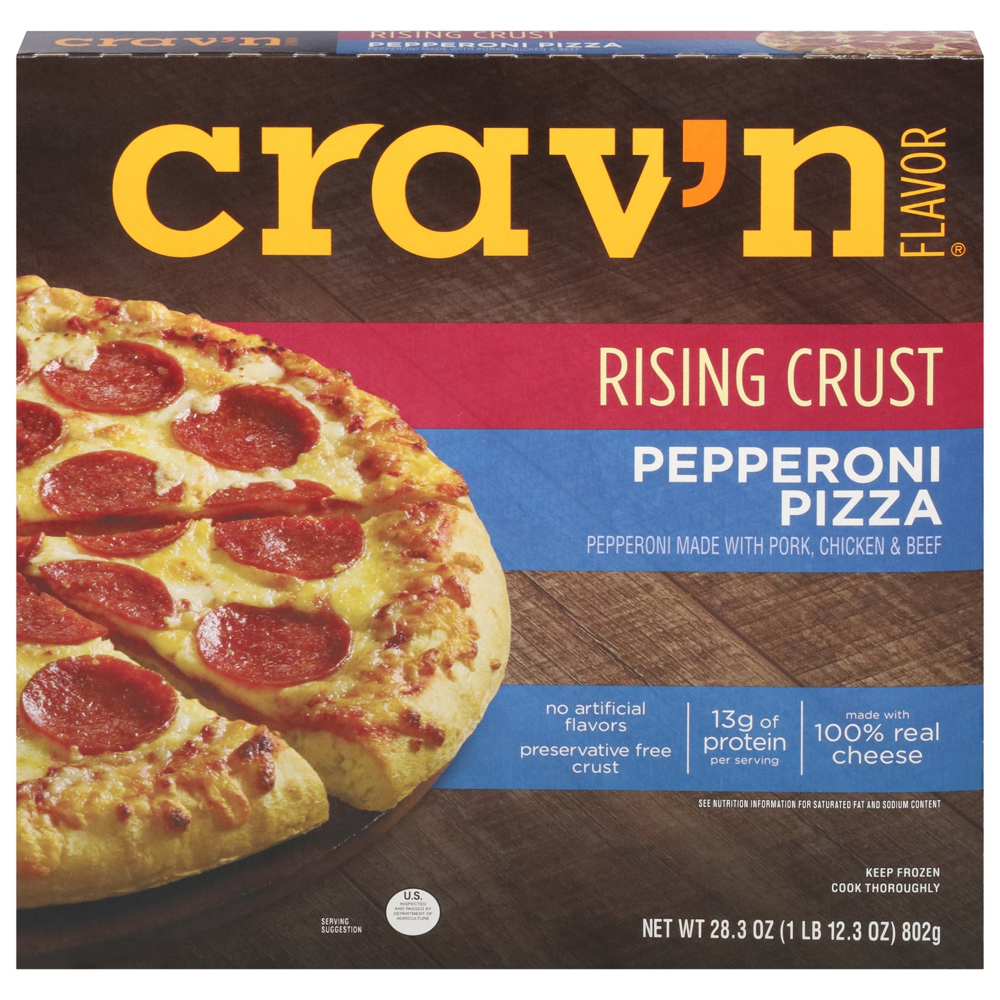 Crav'n Flavor Rising Crust Pepperoni Pizza 28.3 oz