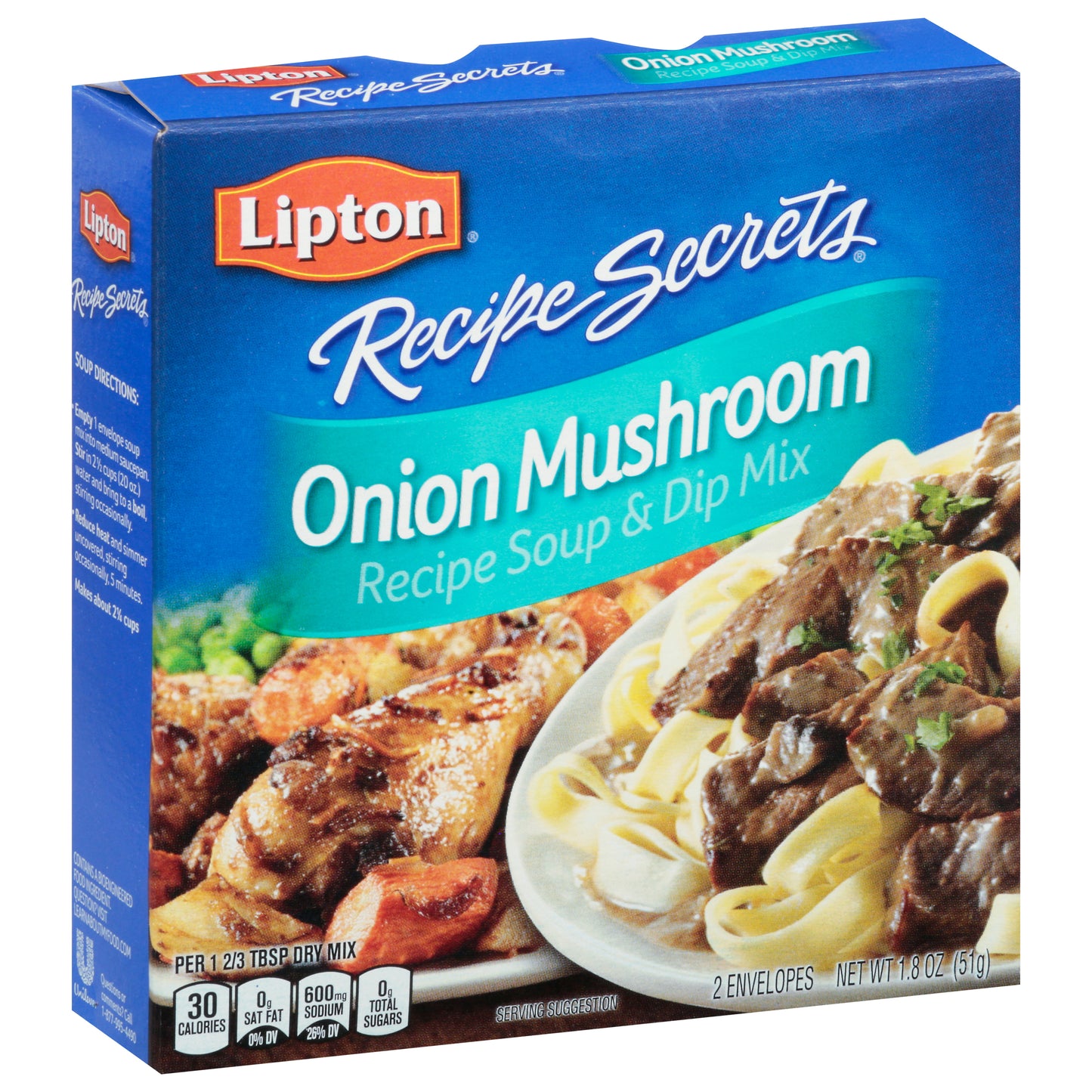 Lipton Recipe Secrets Onion Mushroom Recipe Soup & Dip Mix 2 Envelopes
