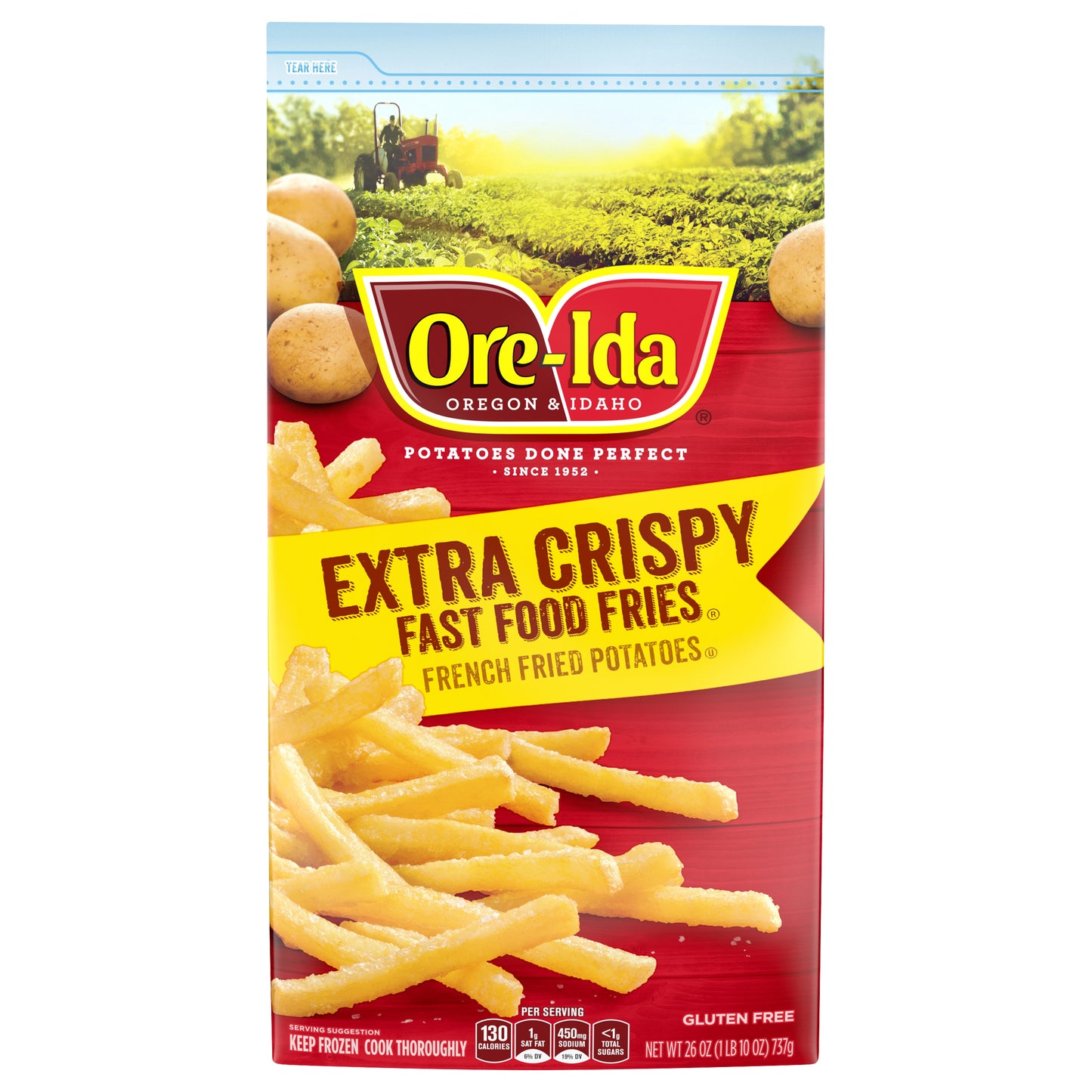 Ore-Ida Extra Crispy Fast Food Fries, 26 oz Bag