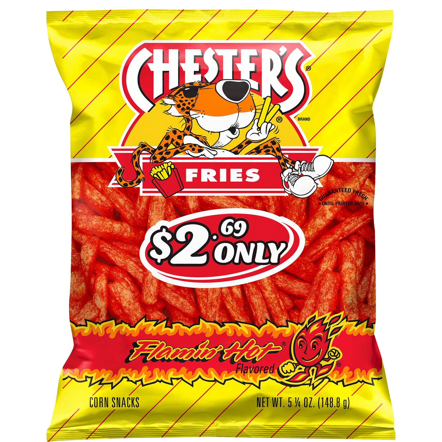 Chester's Fries Corn Snacks Flamin' Hot Flavored 5 1/4 Oz