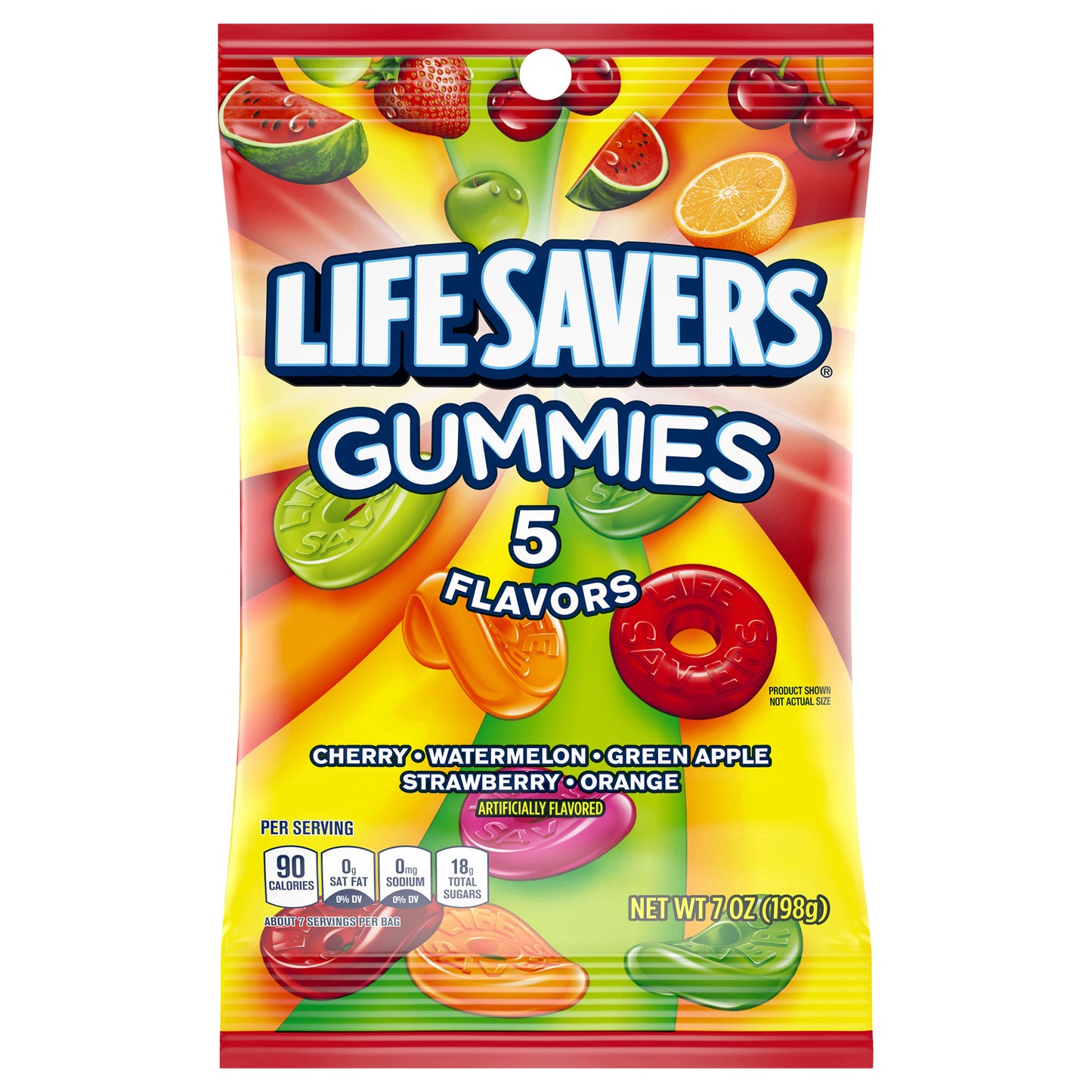 LIFE SAVERS Gummy Candy, 5 Flavors, 7 oz Bag