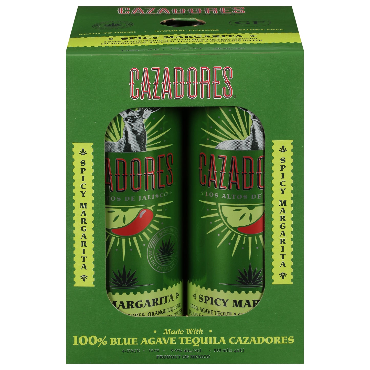 Cazadores Margarita Tequila 4 - 12 oz Cans