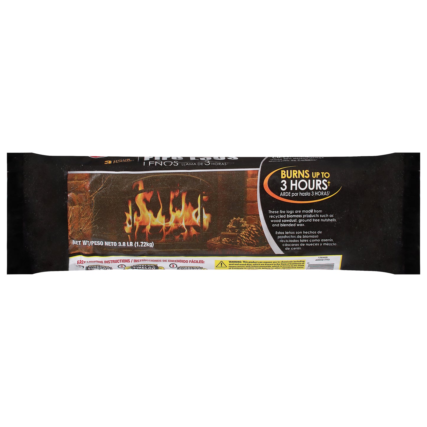 CharKing 3 Hour Flame Fire Logs 3.8 lb