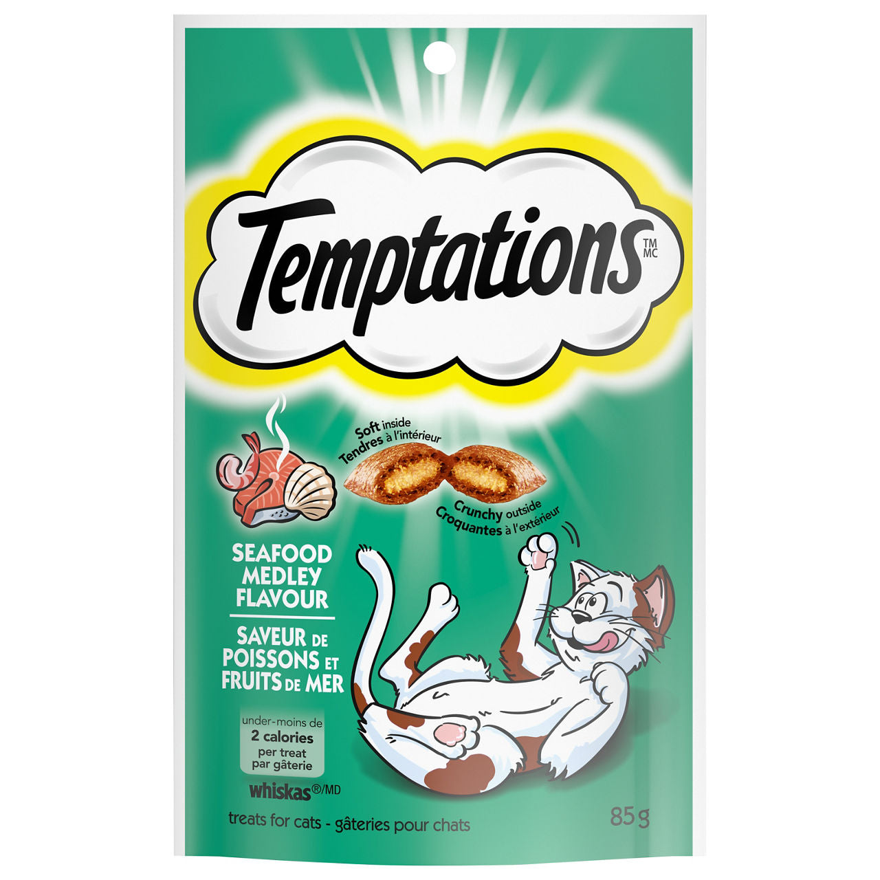 Temptations Seafood Medley Flavor Cat Treats 3 Oz. Pouch
