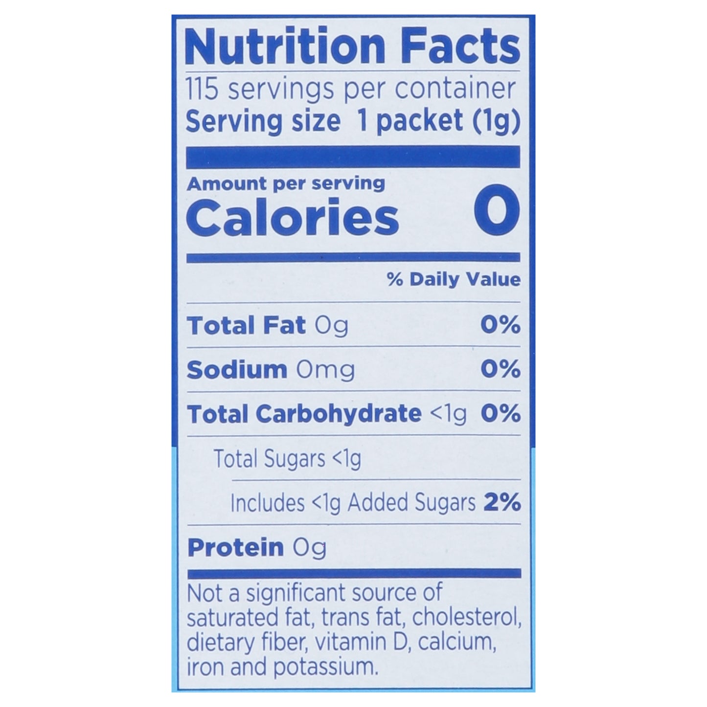 Equal Zero Calorie Original Sweetener 115 ea
