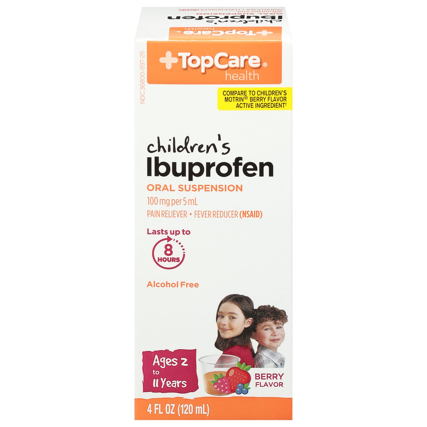 TopCare Health 100 mg Children's Berry Flavor Ibuprofen 4 fl oz