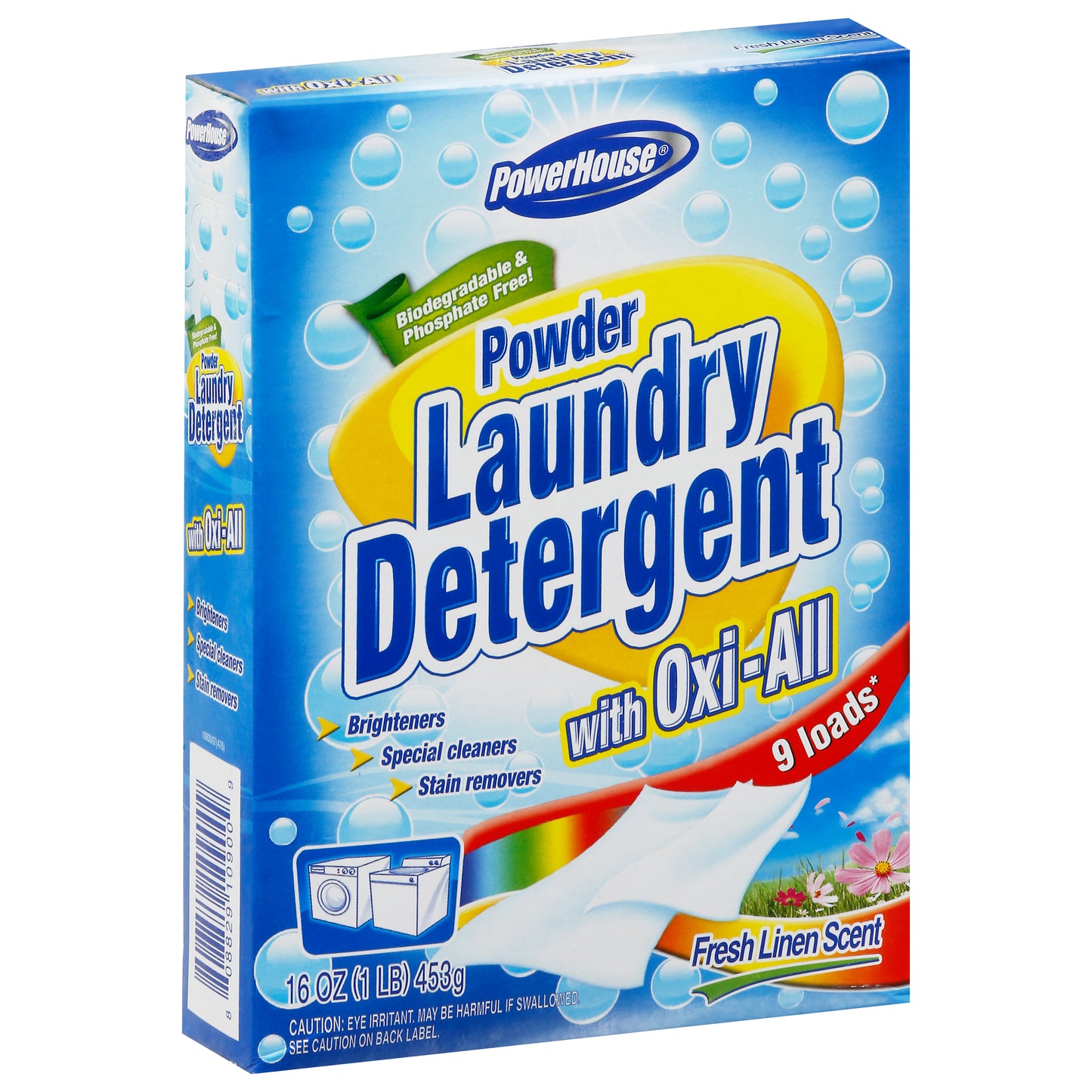 PowerHouse Fresh Linen Scent Powder Laundry Detergent with Oxi-All 16 oz