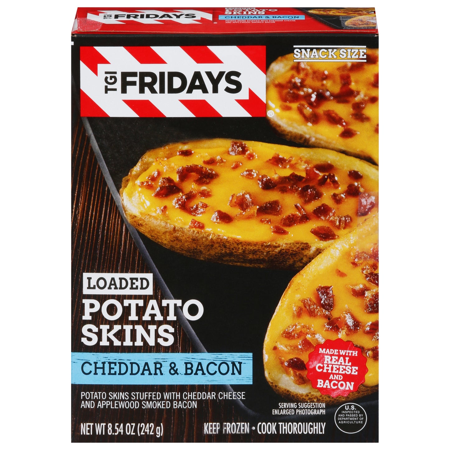 TGI Fridays Loaded Cheddar & Bacon Potato Skins Snack Size 8.54 oz