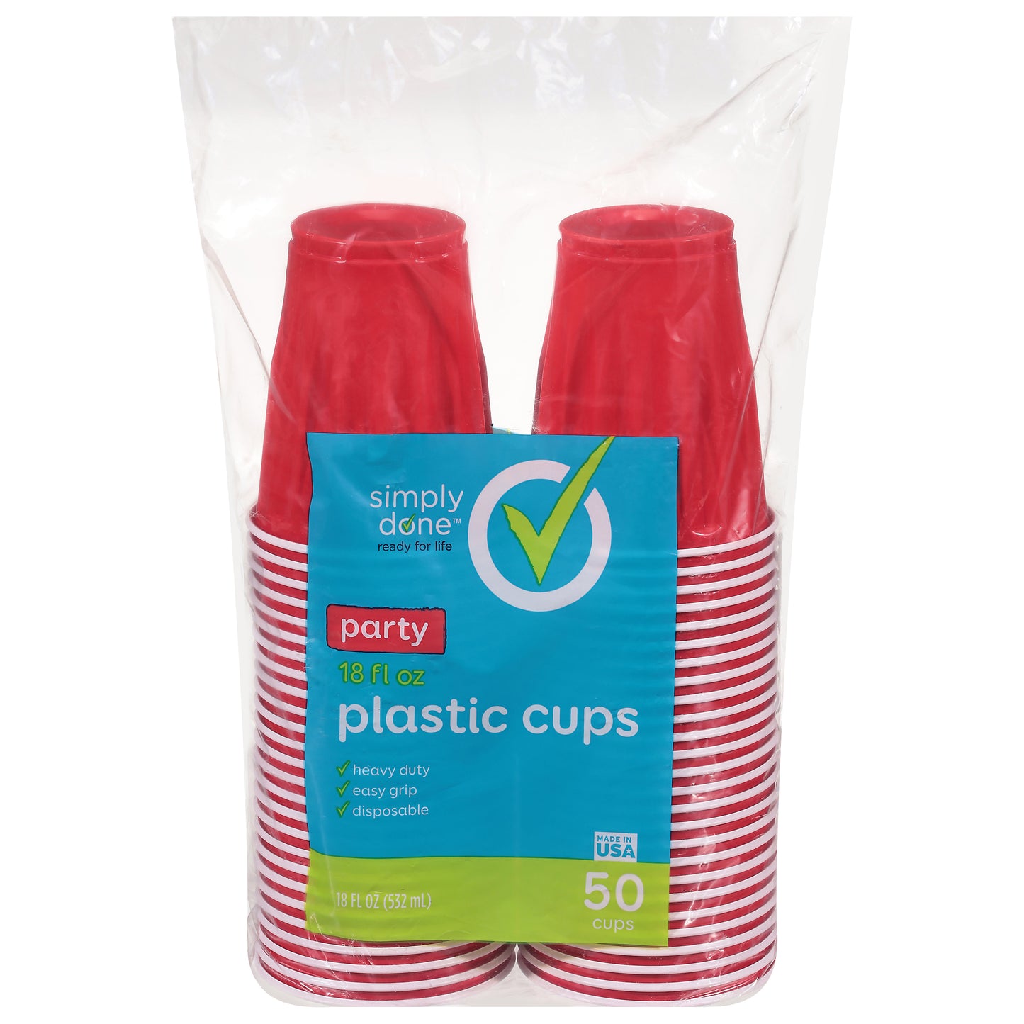Simply Done 18 Fluid Ounce Plastic Party Cups 50 ea