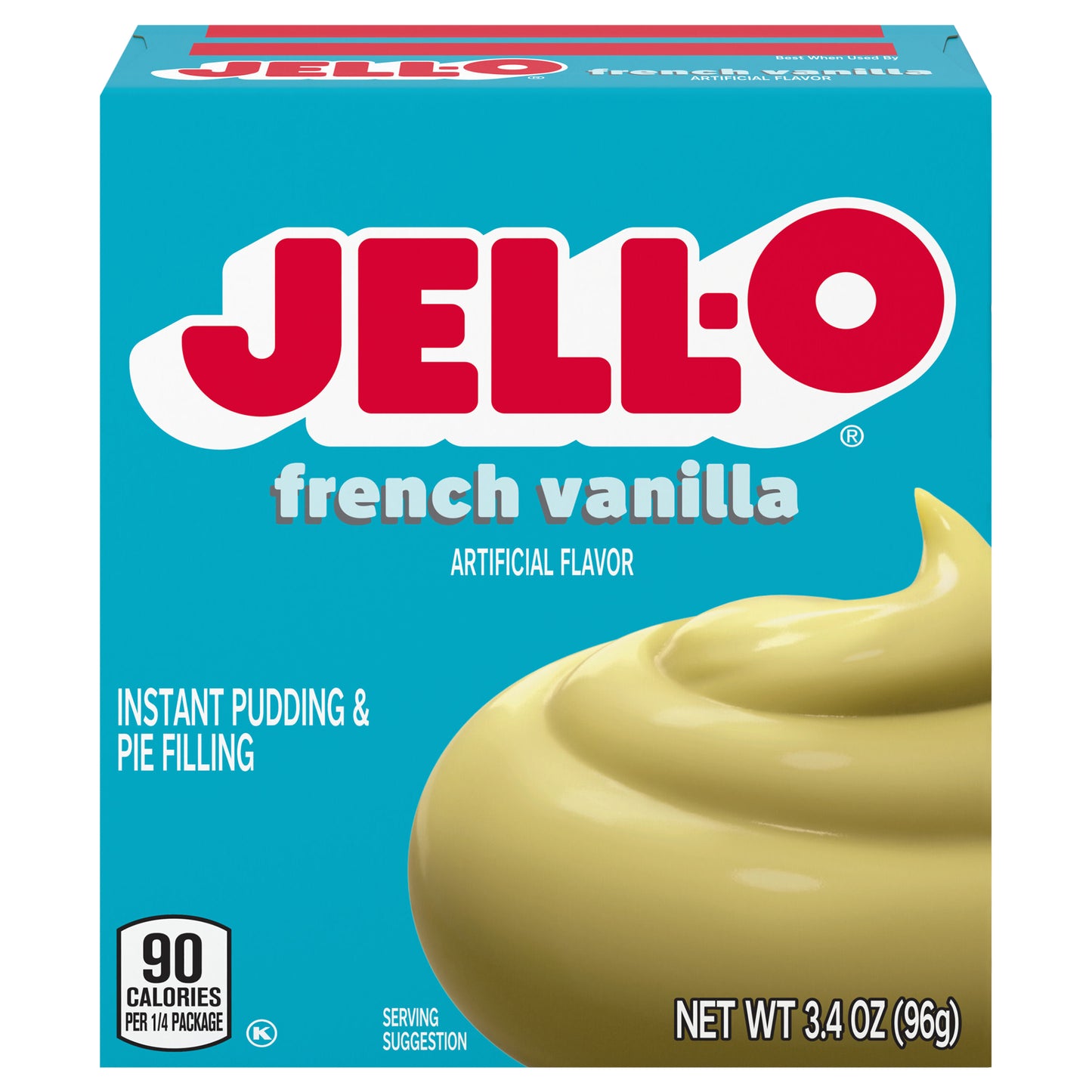 Jell-O French Vanilla Artificially Flavored Instant Pudding & Pie Filling Mix, 3.4 oz Box