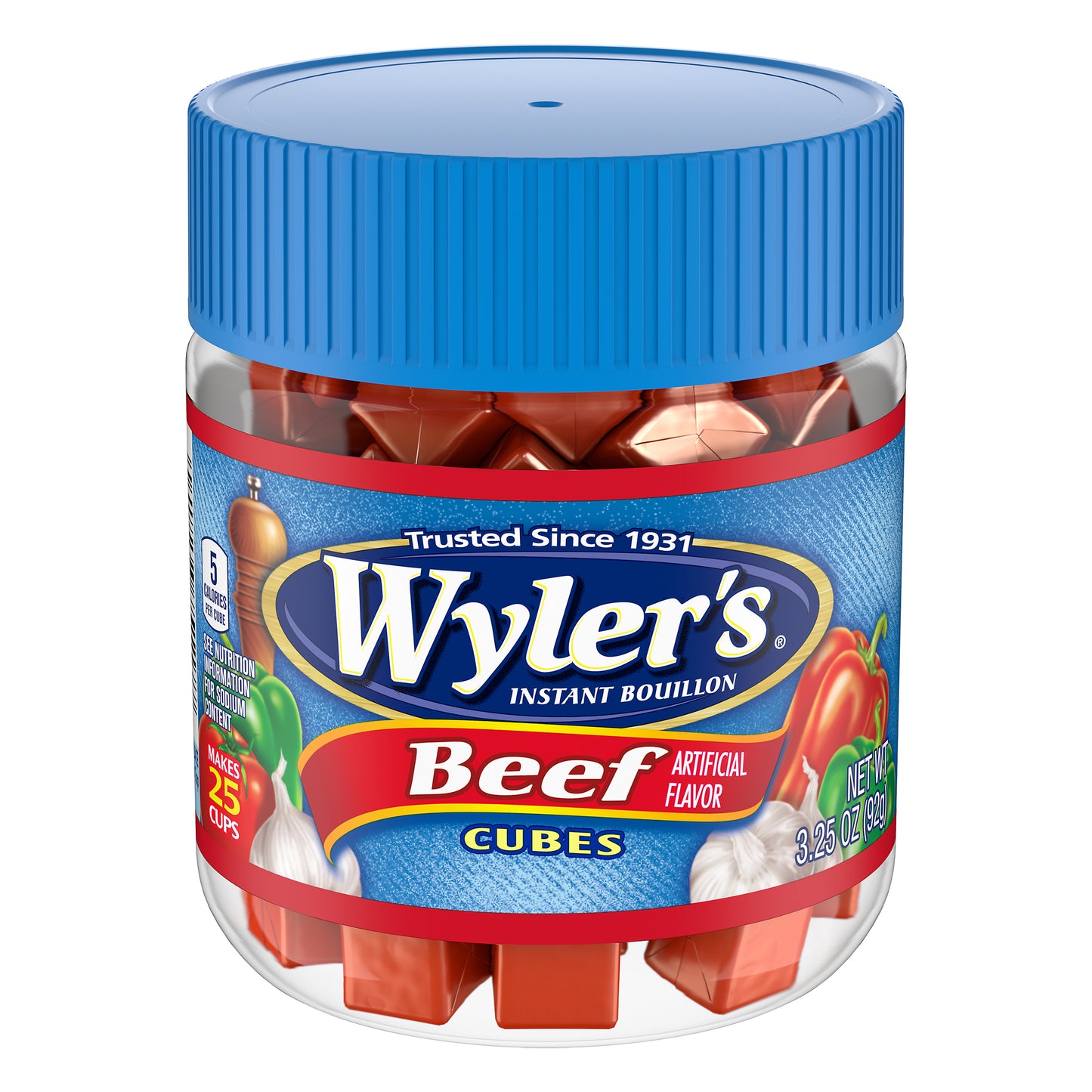 Wyler's Instant Bouillon Beef Flavored Cubes, 3.25 oz Jar