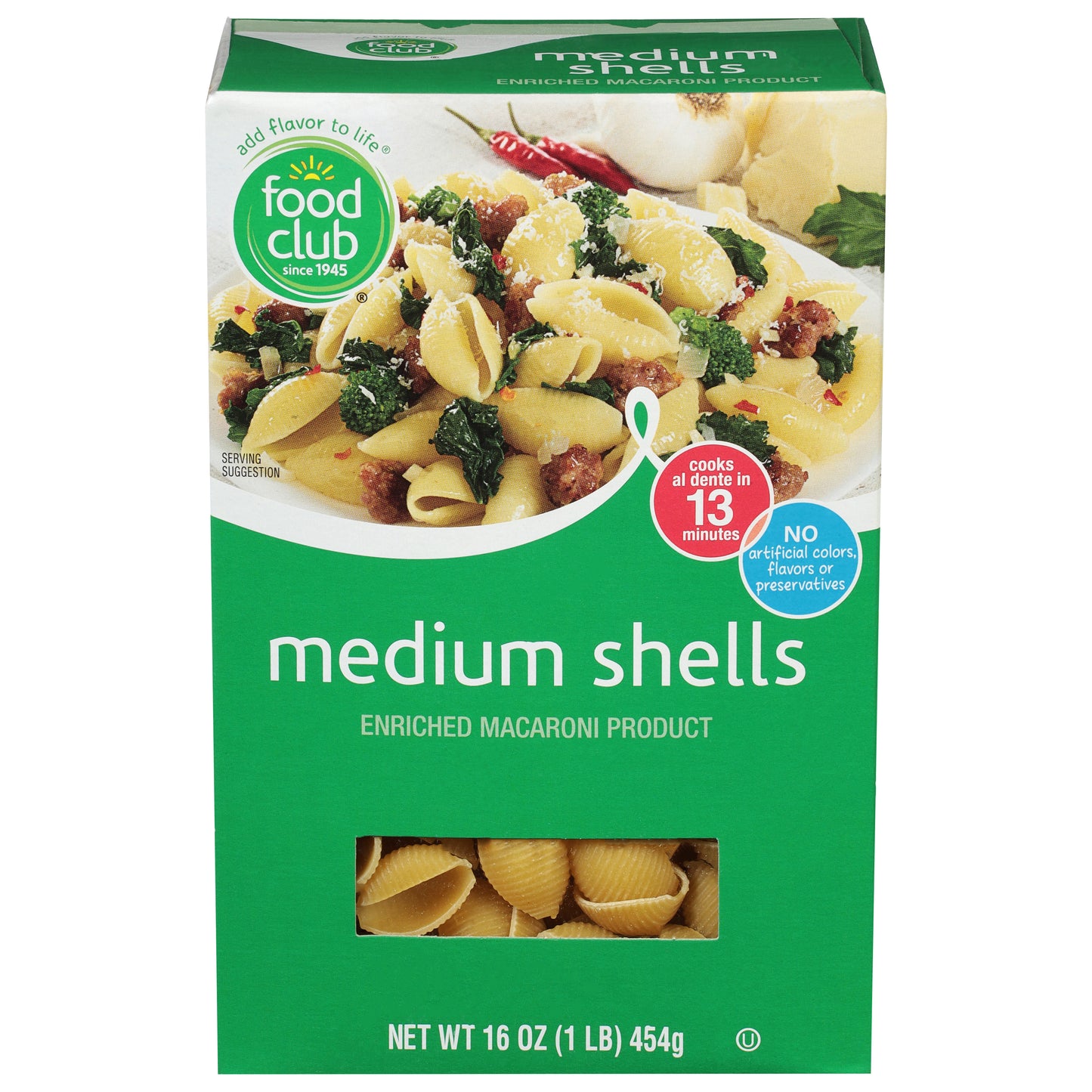 Food Club Medium Shells 16 oz
