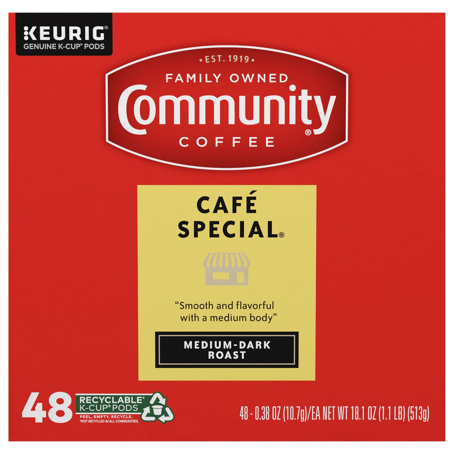 Community Coffee Café Special Medium-Dark Roast Single Serve 48 ct Box