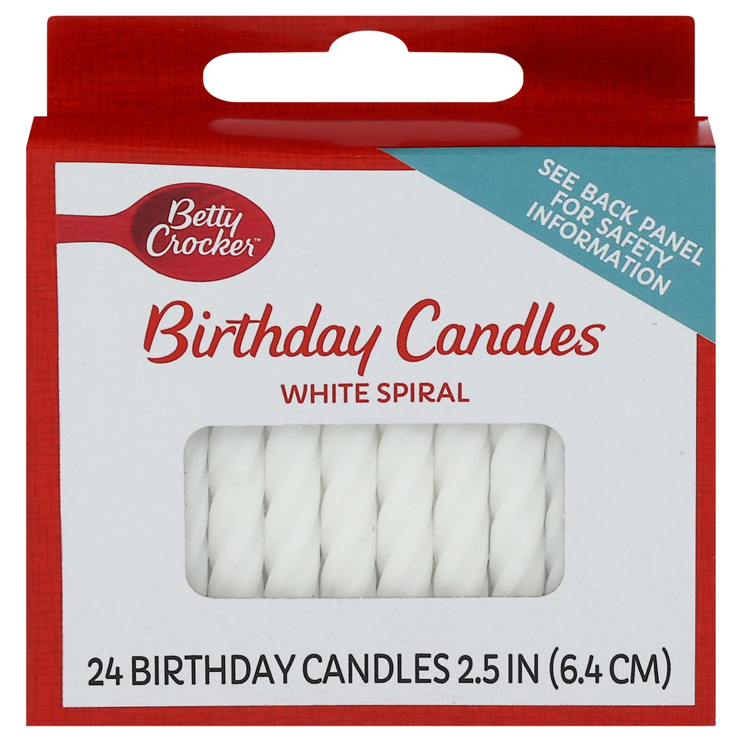Betty Crocker White Spiral Birthday Candles 24 ea