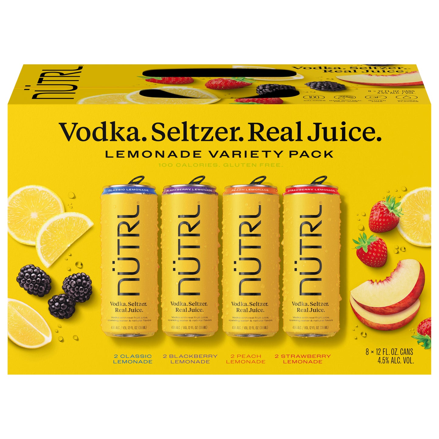 Nutrl Lemonade Vodka Seltzer Variety Pack 8 - 12 fl oz Cans