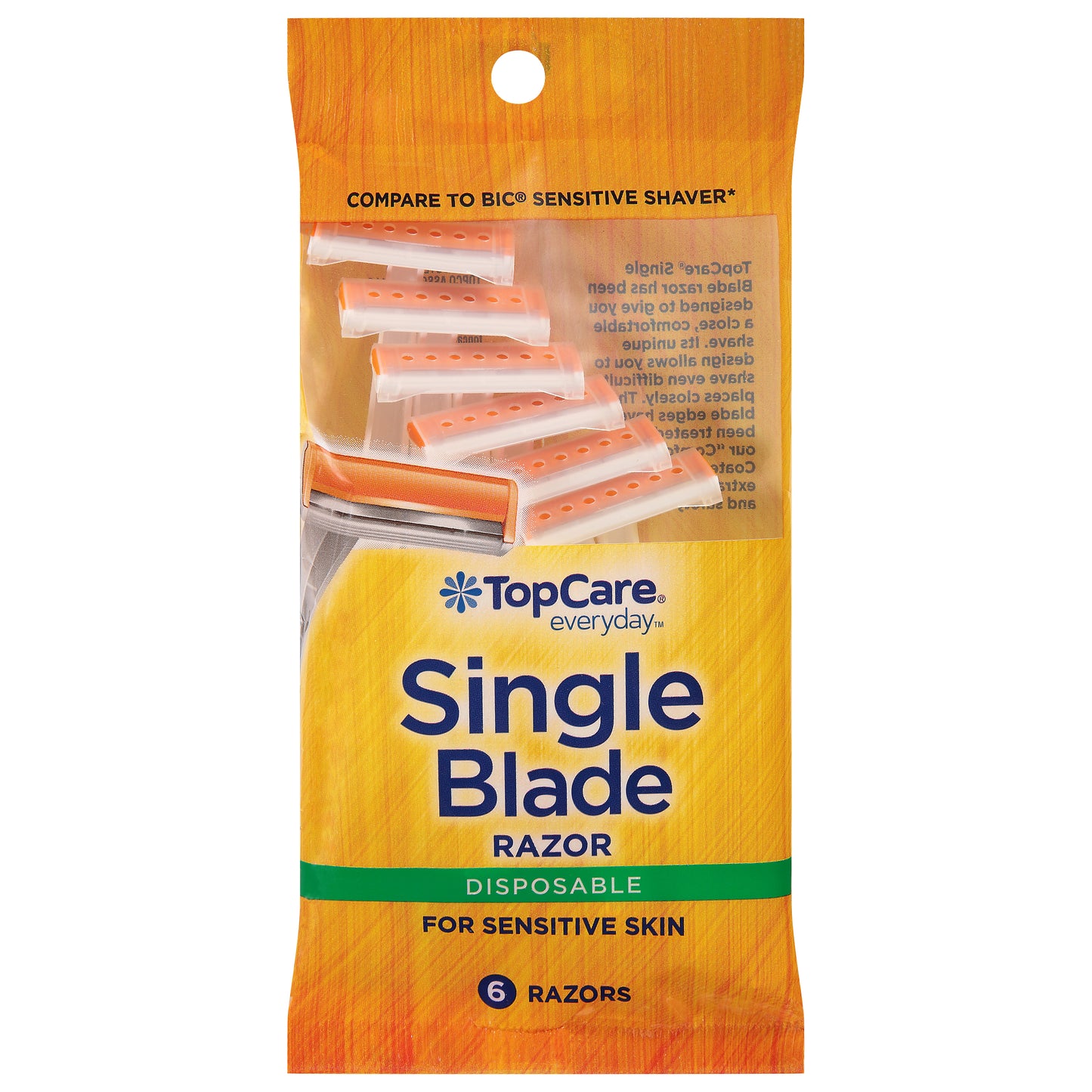 TopCare Everyday Single Blade Disposable Razors 6 ea