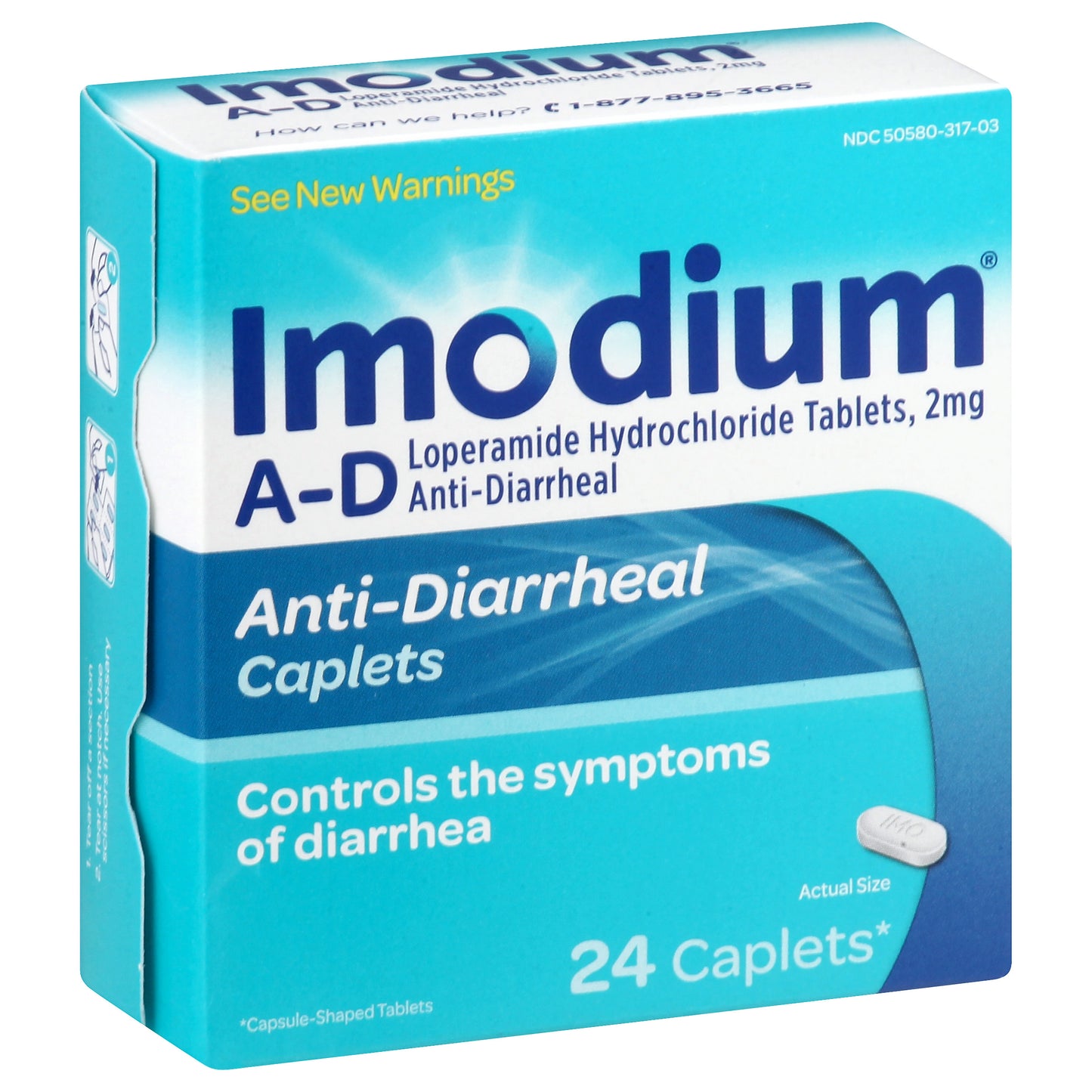 Imodium A-D 2 mg Caplets Anti-Diarrheal 24 ea