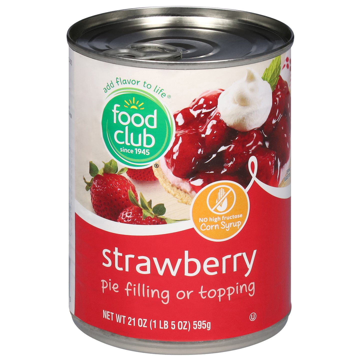 Food Club Strawberry Pie Filling or Topping 21 oz