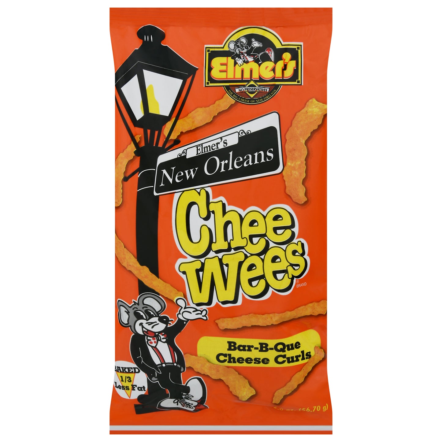 Elmer's CheeWees Baked Bar-B-Que Cheese Curls 2.0 oz