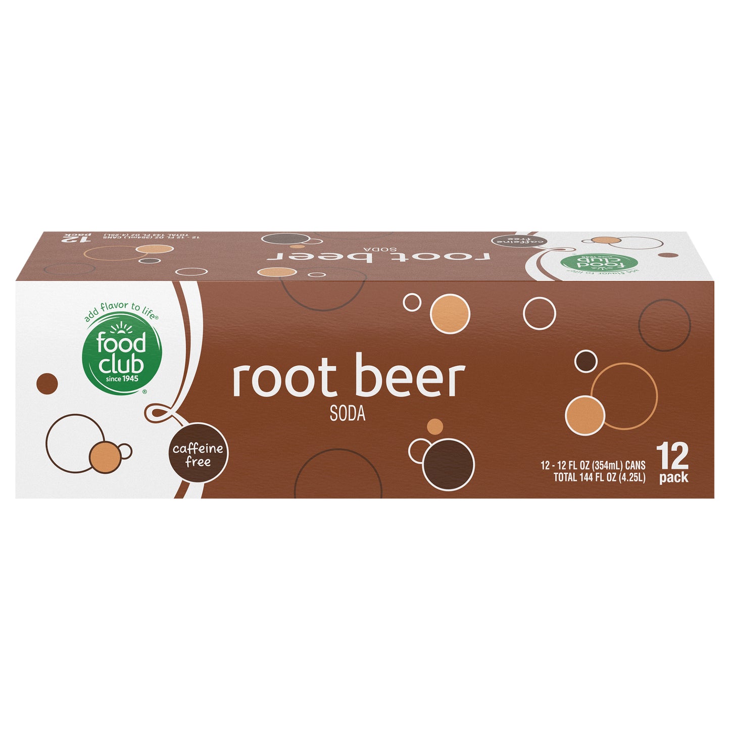 Food Club Caffeine Free Root Beer Soda 12 Pack