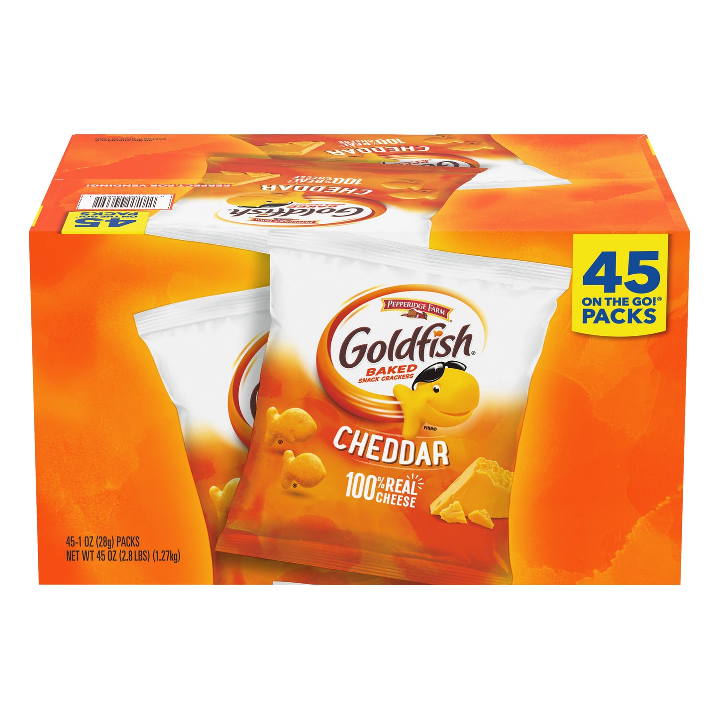 Goldfish Baked Cheddar Snack Crackers 45 ea