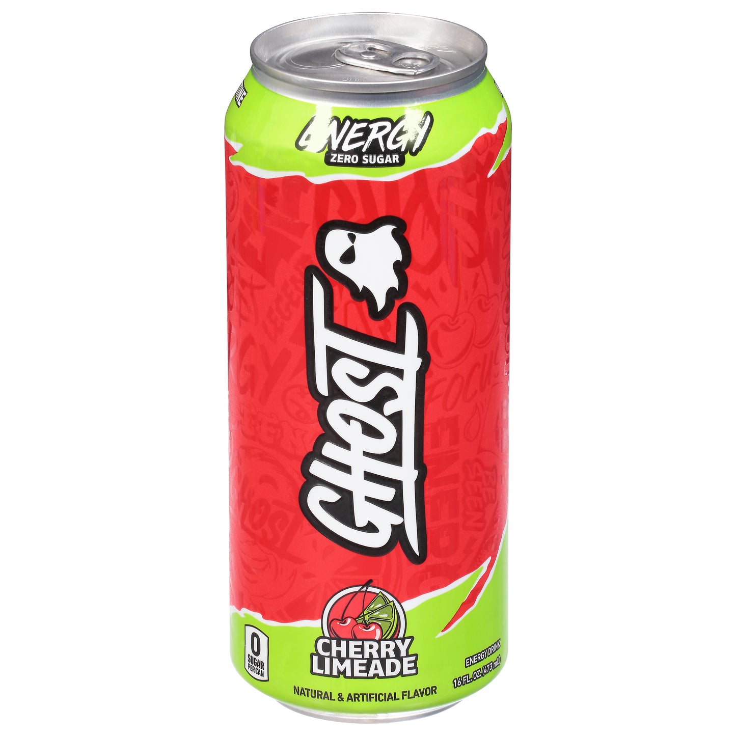Swedish Fish Ghost Zero Sugar Cherry Limeade Energy Drink 16 fl oz