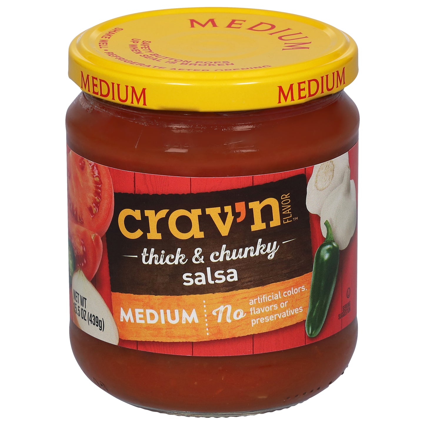 Crav'n Flavor Medium Thick & Chunky Salsa 15.5 oz