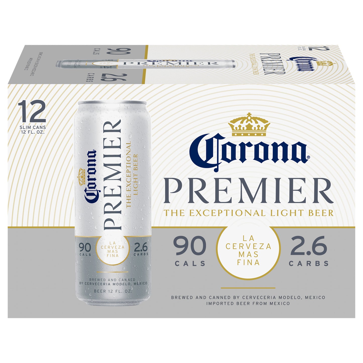 Corona Premier Mexican Lager Light Beer, 12 pk 12 fl oz Cans, 4.0% ABV